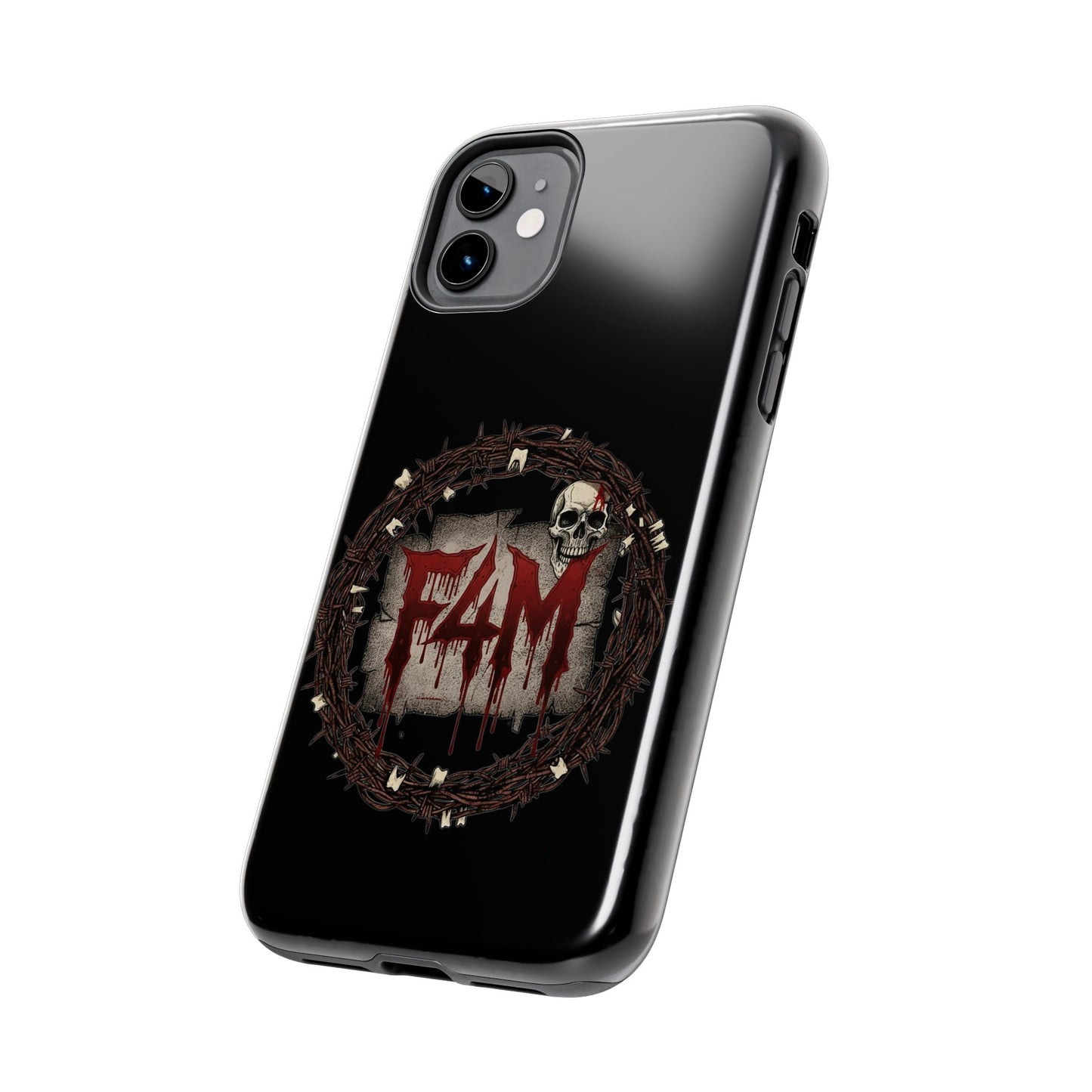 Skull Wreath "F4M" Tough Phone Case (I-Phone or Samsung) — Gothic Horror Protective Cover