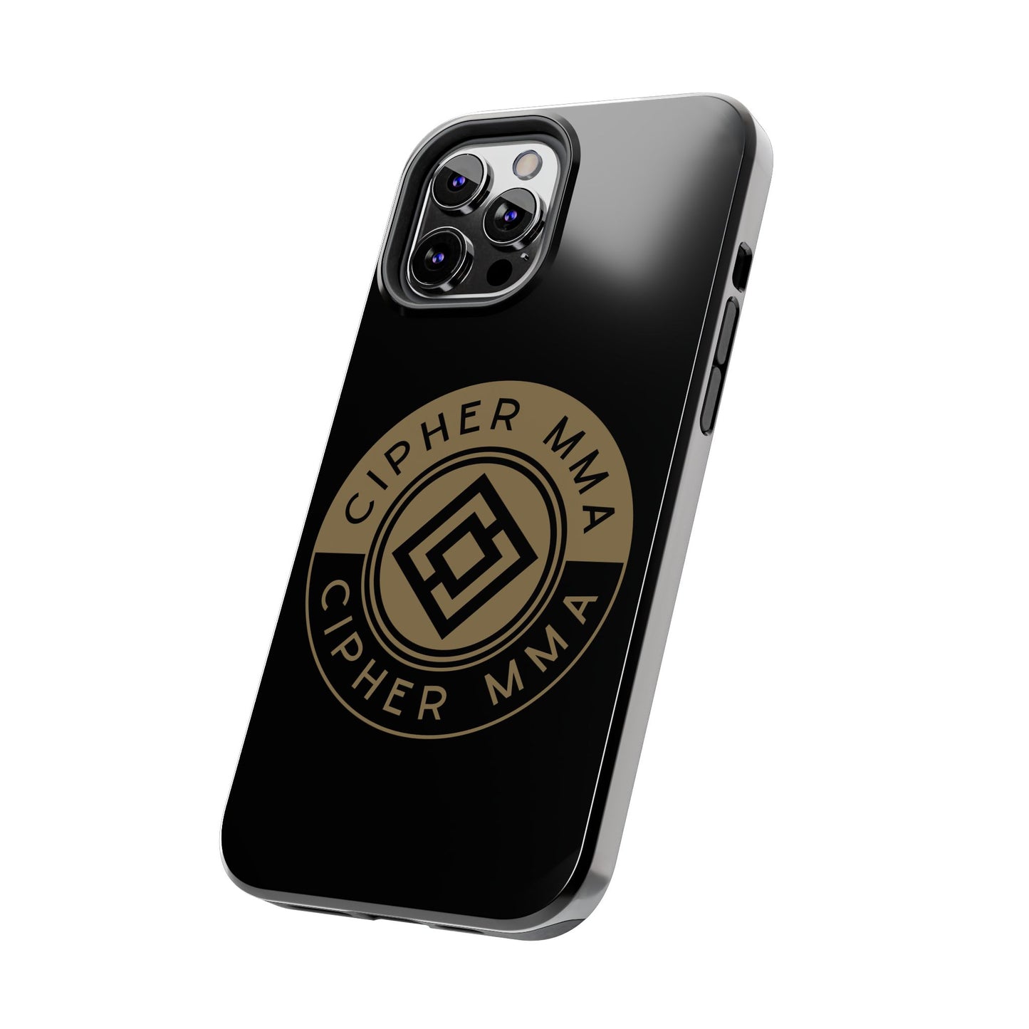 Cipher MMA Tough Phone Case — Black Protective Phone Cover with Gold Logo
