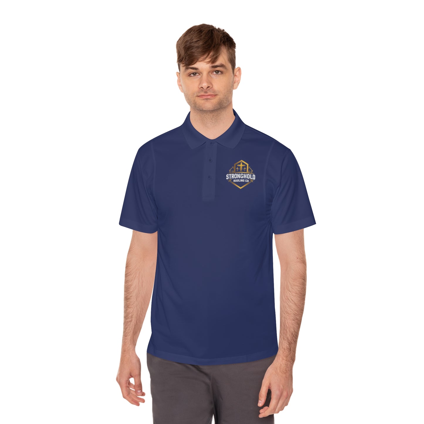 Stronghold Hauling Co. Logo Polo — Men's Performance Sport Polo