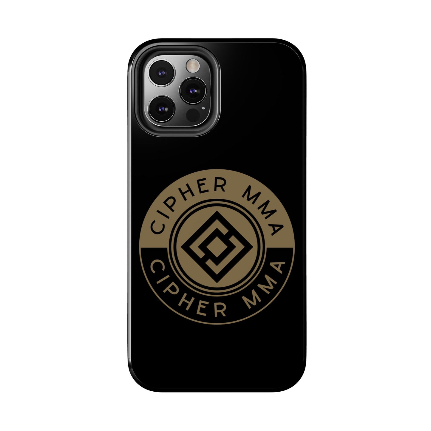 Cipher MMA Tough Phone Case — Black Protective Phone Cover with Gold Logo