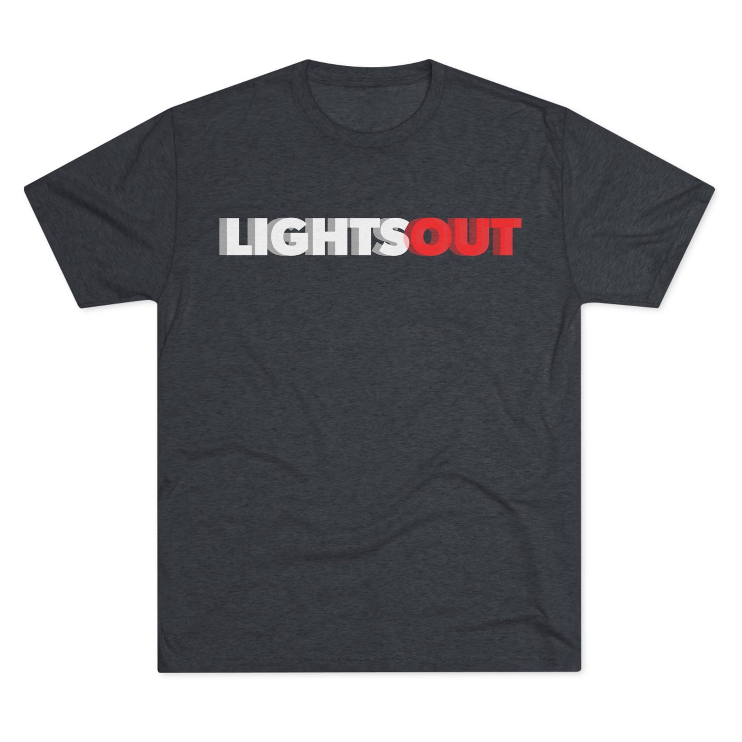 Lights Out Crew Tee (Seeing Double) — Retro Bold Logo T-Shirt