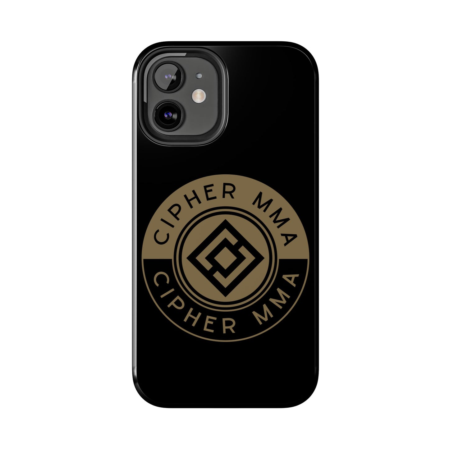 Cipher MMA Tough Phone Case — Black Protective Phone Cover with Gold Logo