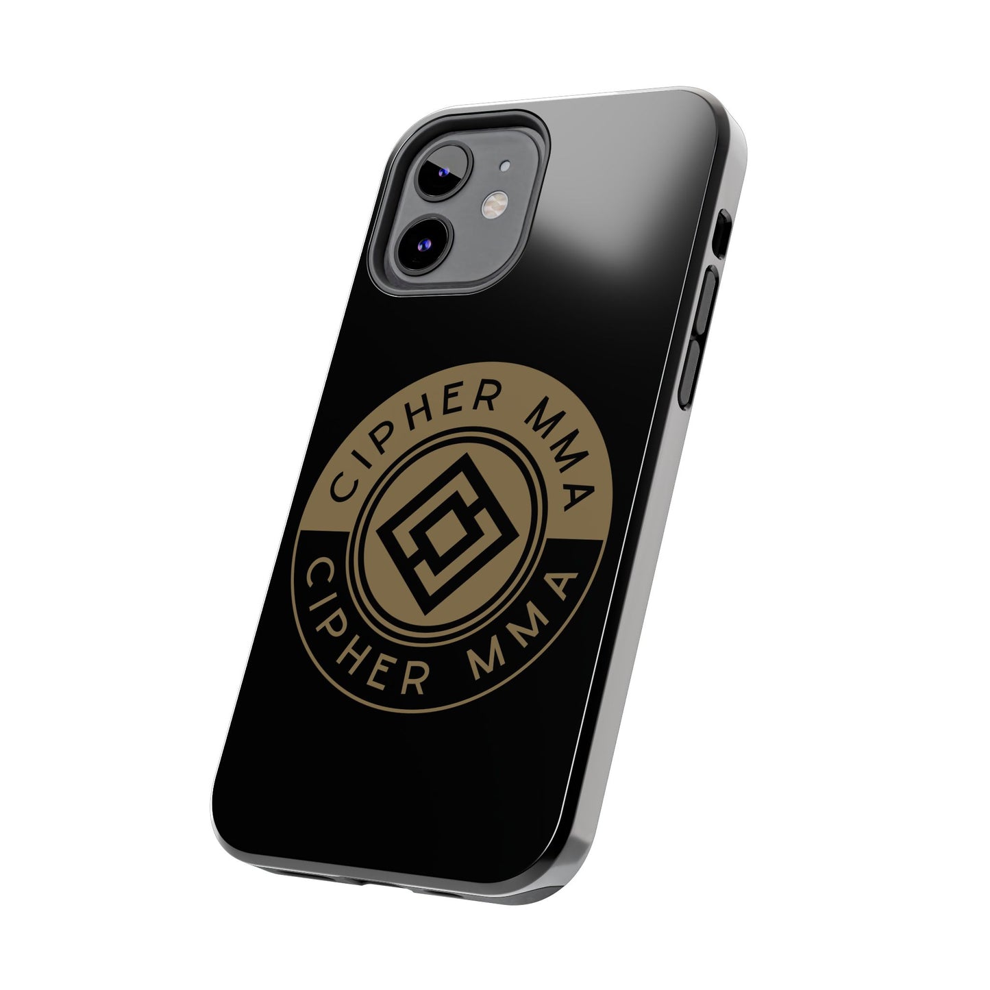 Cipher MMA Tough Phone Case — Black Protective Phone Cover with Gold Logo