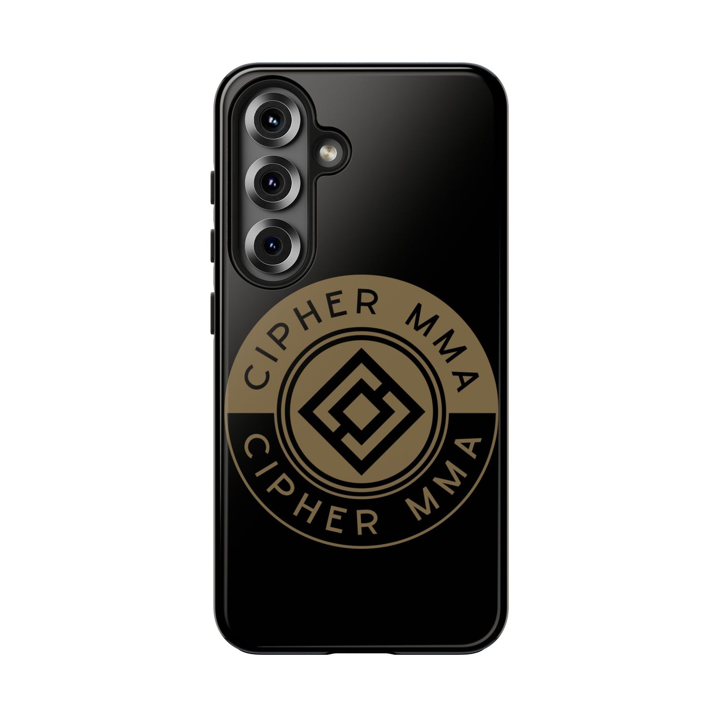 Cipher MMA Tough Phone Case — Black Protective Phone Cover with Gold Logo