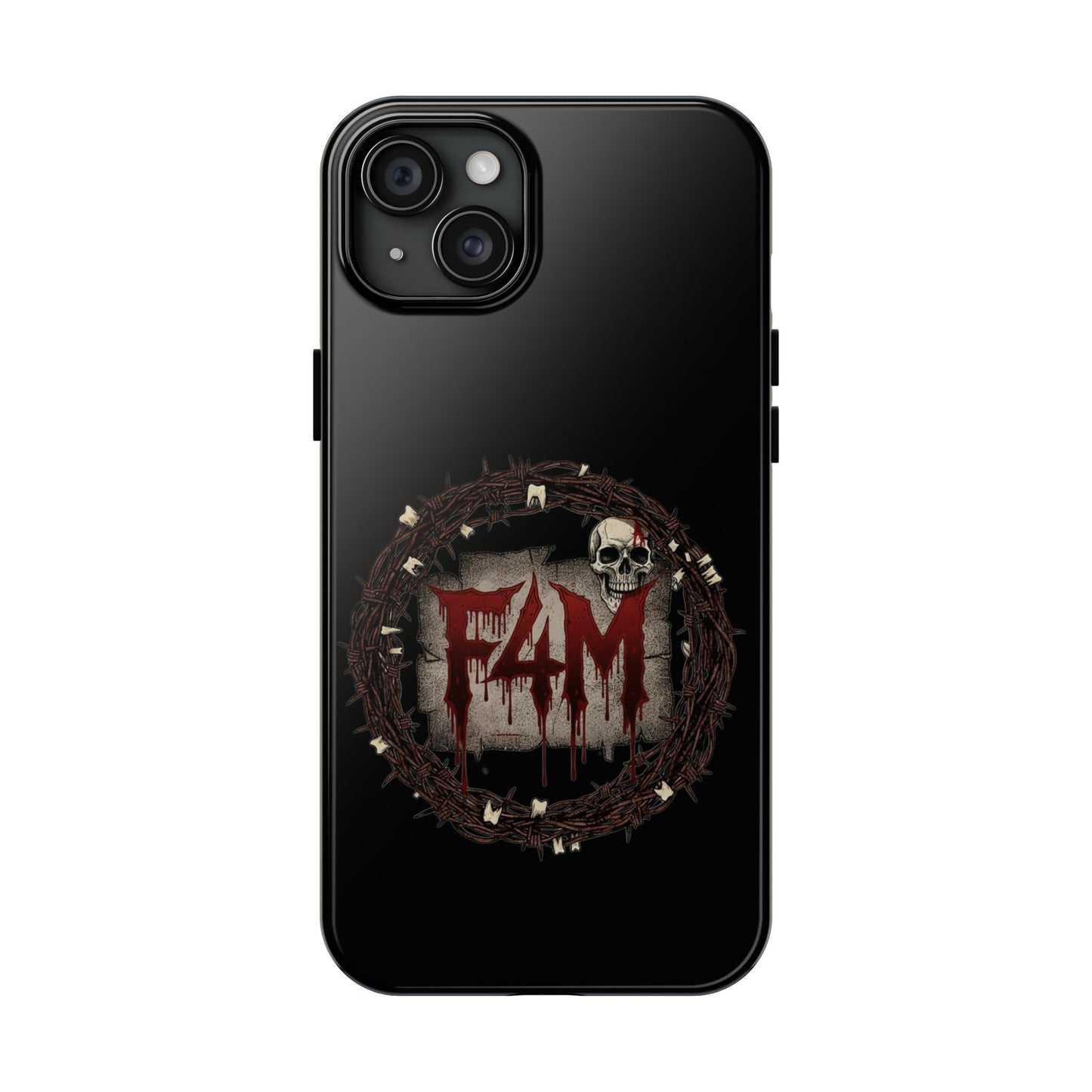 Skull Wreath "F4M" Tough Phone Case (I-Phone or Samsung) — Gothic Horror Protective Cover