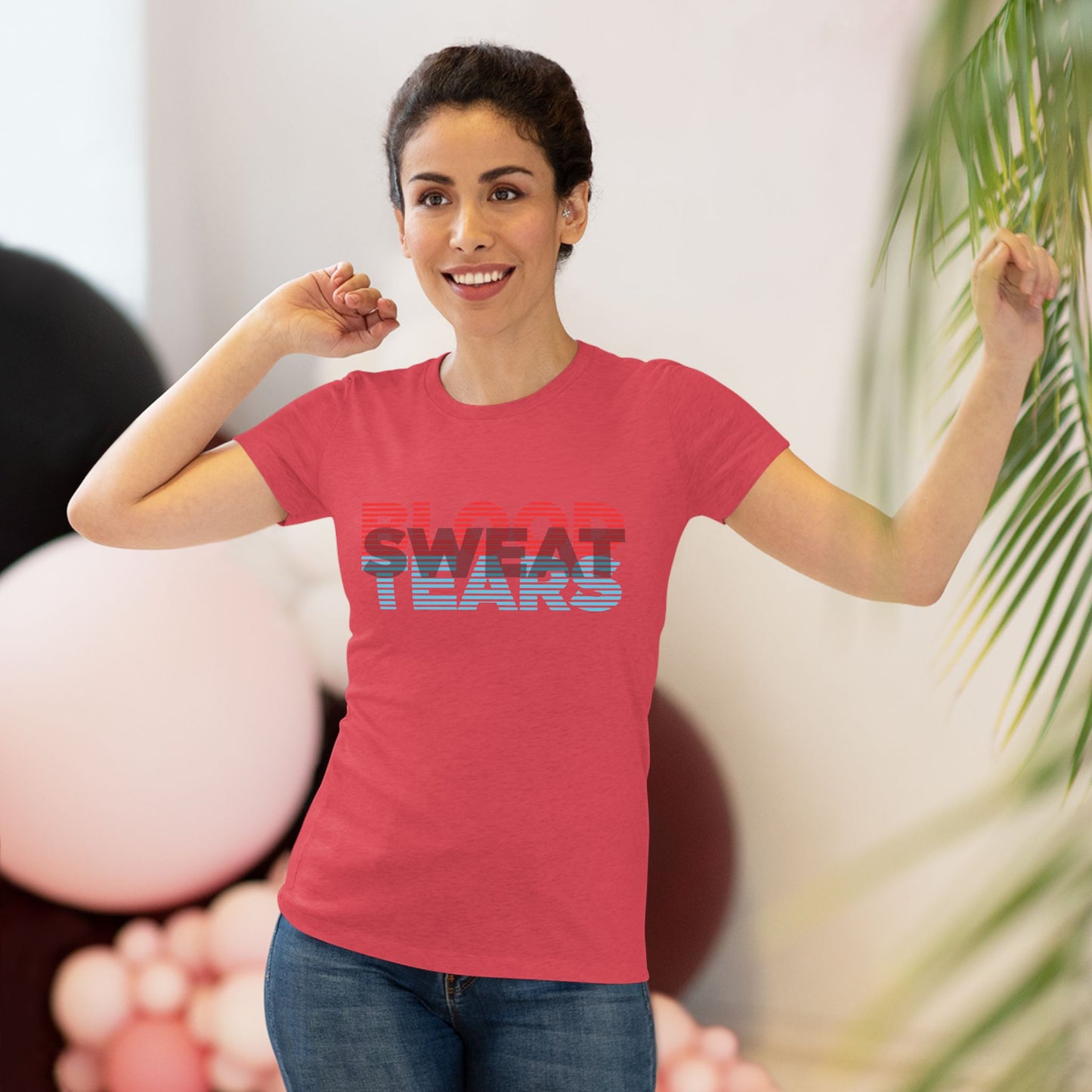 Women's Tee — Retro 'Blood Sweat & Tears' Graphic Shirt
