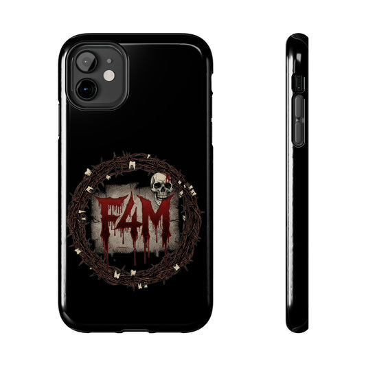 Skull Wreath "F4M" Tough Phone Case (I-Phone or Samsung) — Gothic Horror Protective Cover