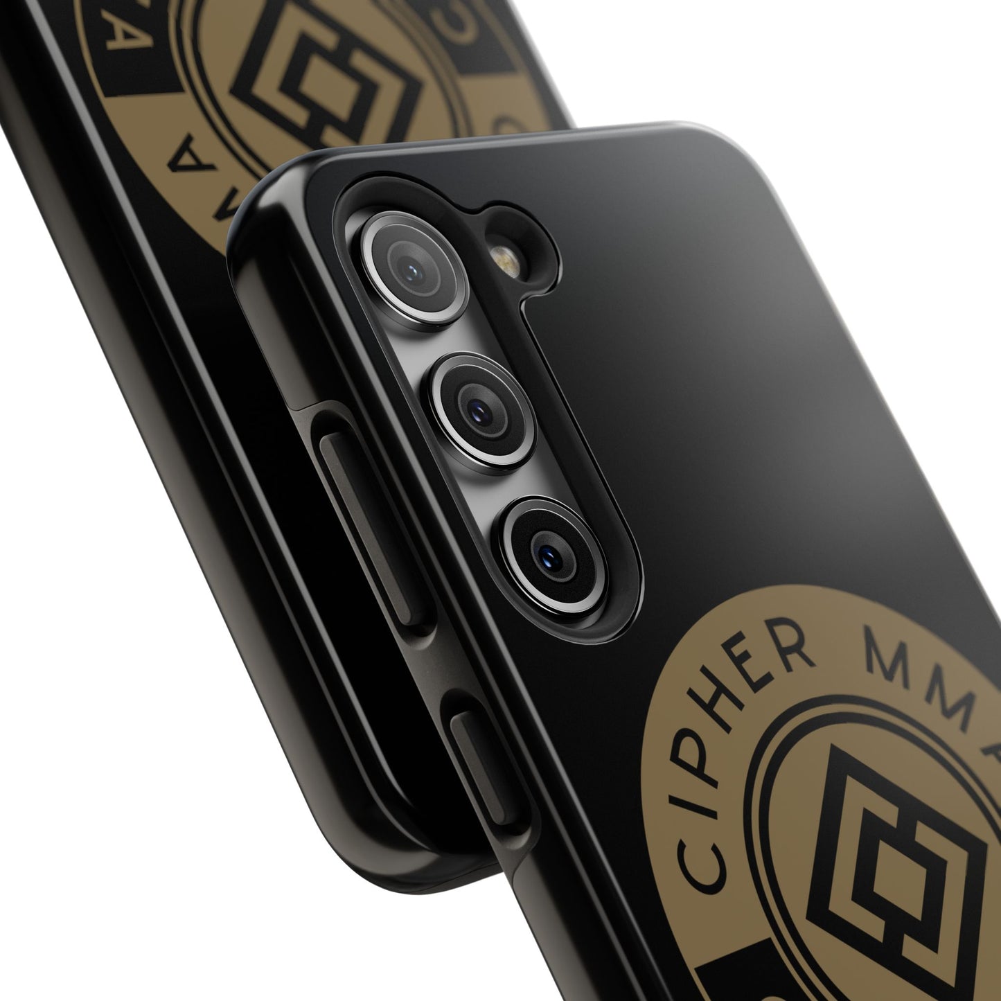Cipher MMA Tough Phone Case — Black Protective Phone Cover with Gold Logo