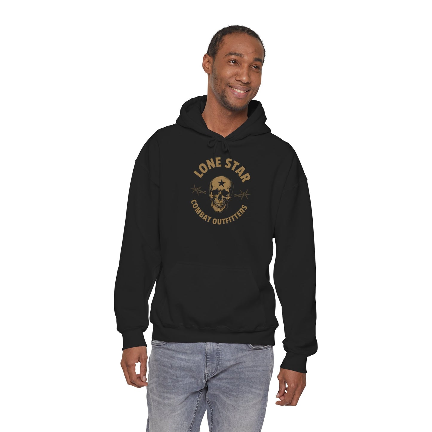 Lone Star Combat Outfitters Skull Hoodie — Military Tactical Logo Sweatshirt