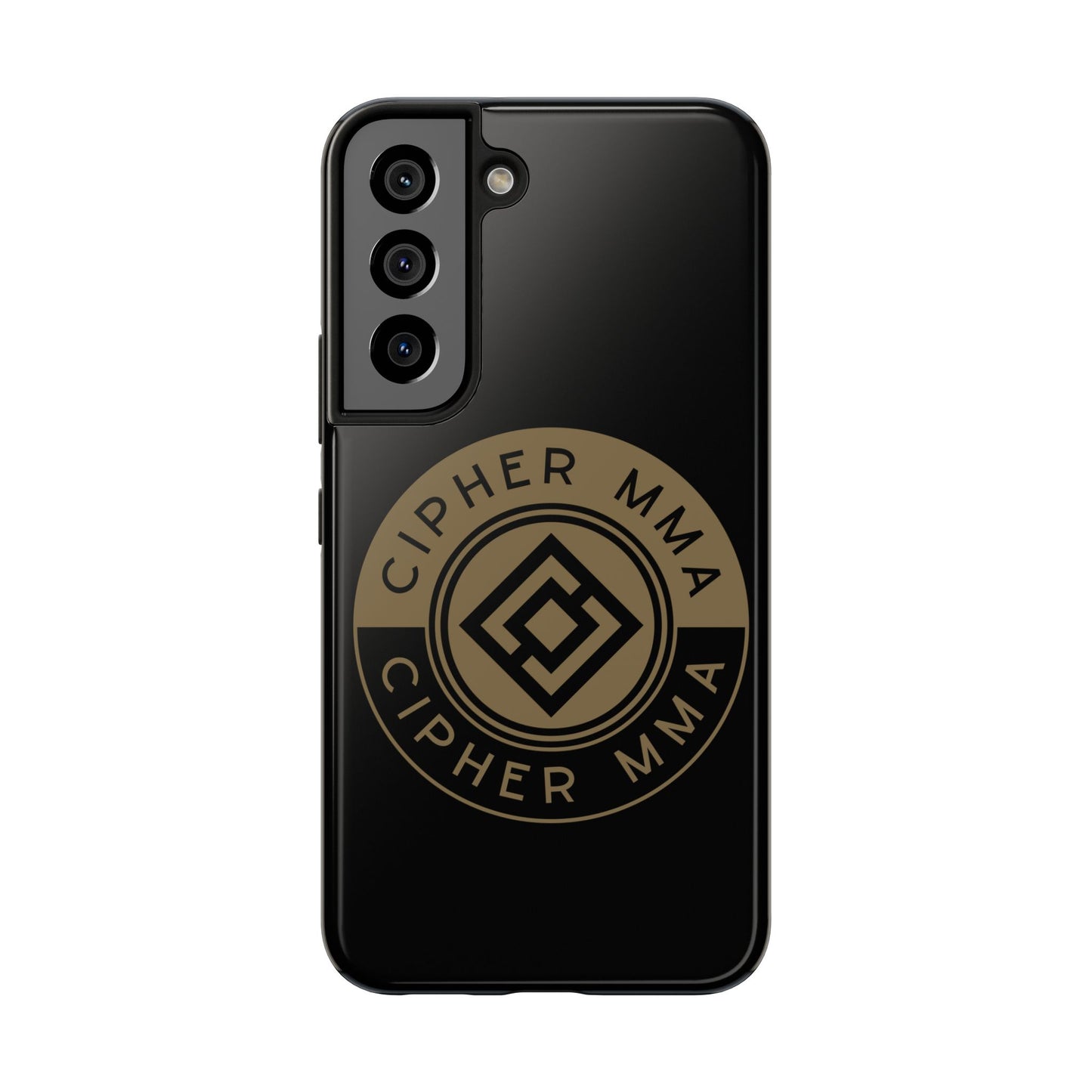Cipher MMA Tough Phone Case — Black Protective Phone Cover with Gold Logo