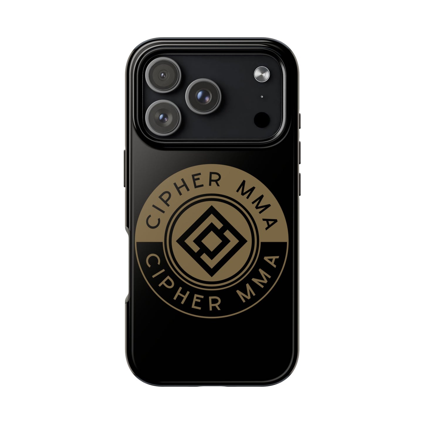 Cipher MMA Tough Phone Case — Black Protective Phone Cover with Gold Logo