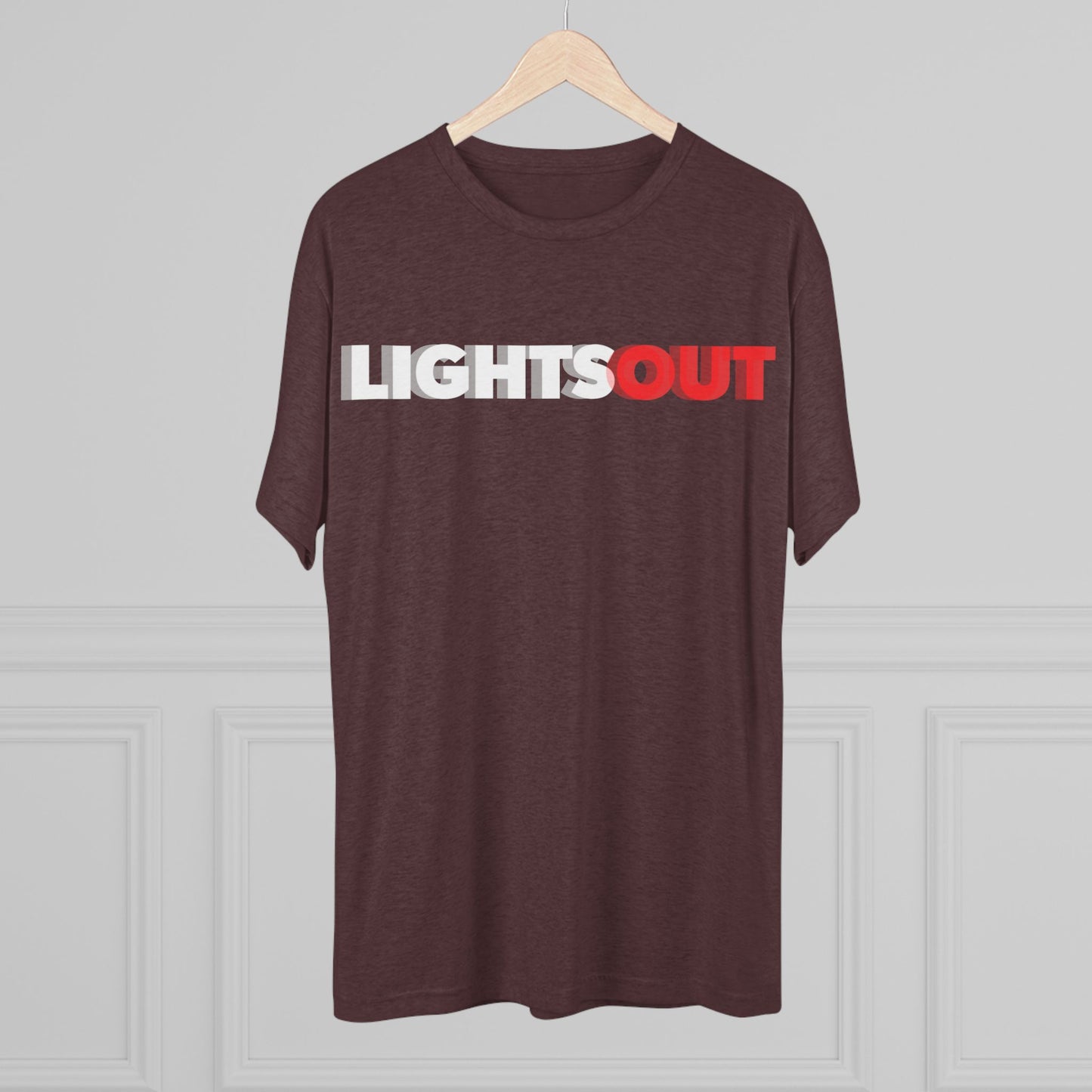 Lights Out Crew Tee (Seeing Double) — Retro Bold Logo T-Shirt