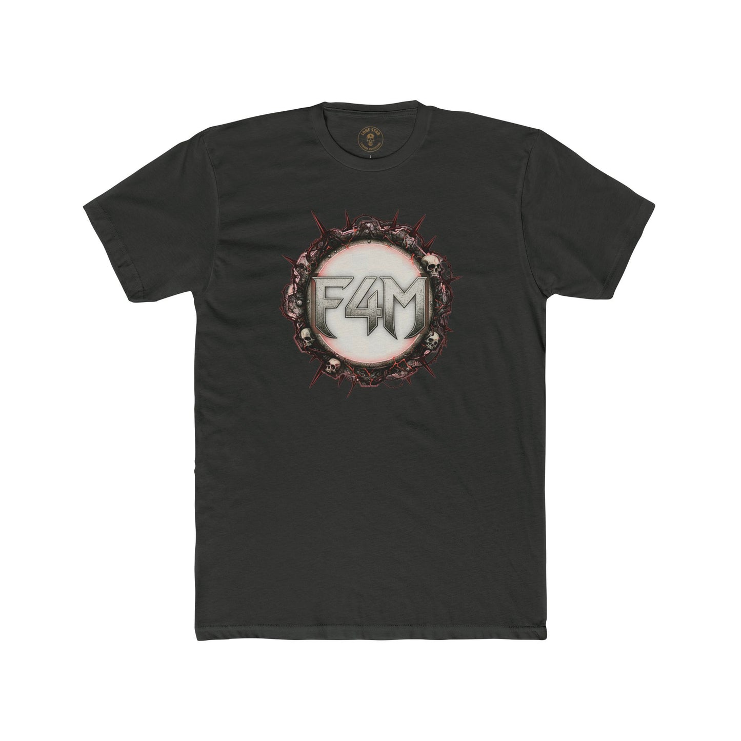 Framed 4 Murder Graphic Tee — F4M Band Logo Horror Rock Shirt