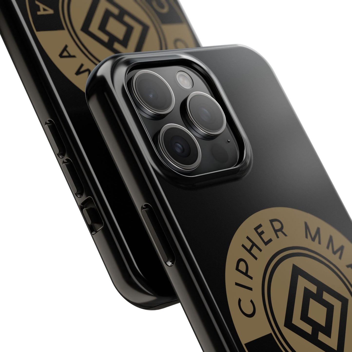 Cipher MMA Tough Phone Case — Black Protective Phone Cover with Gold Logo