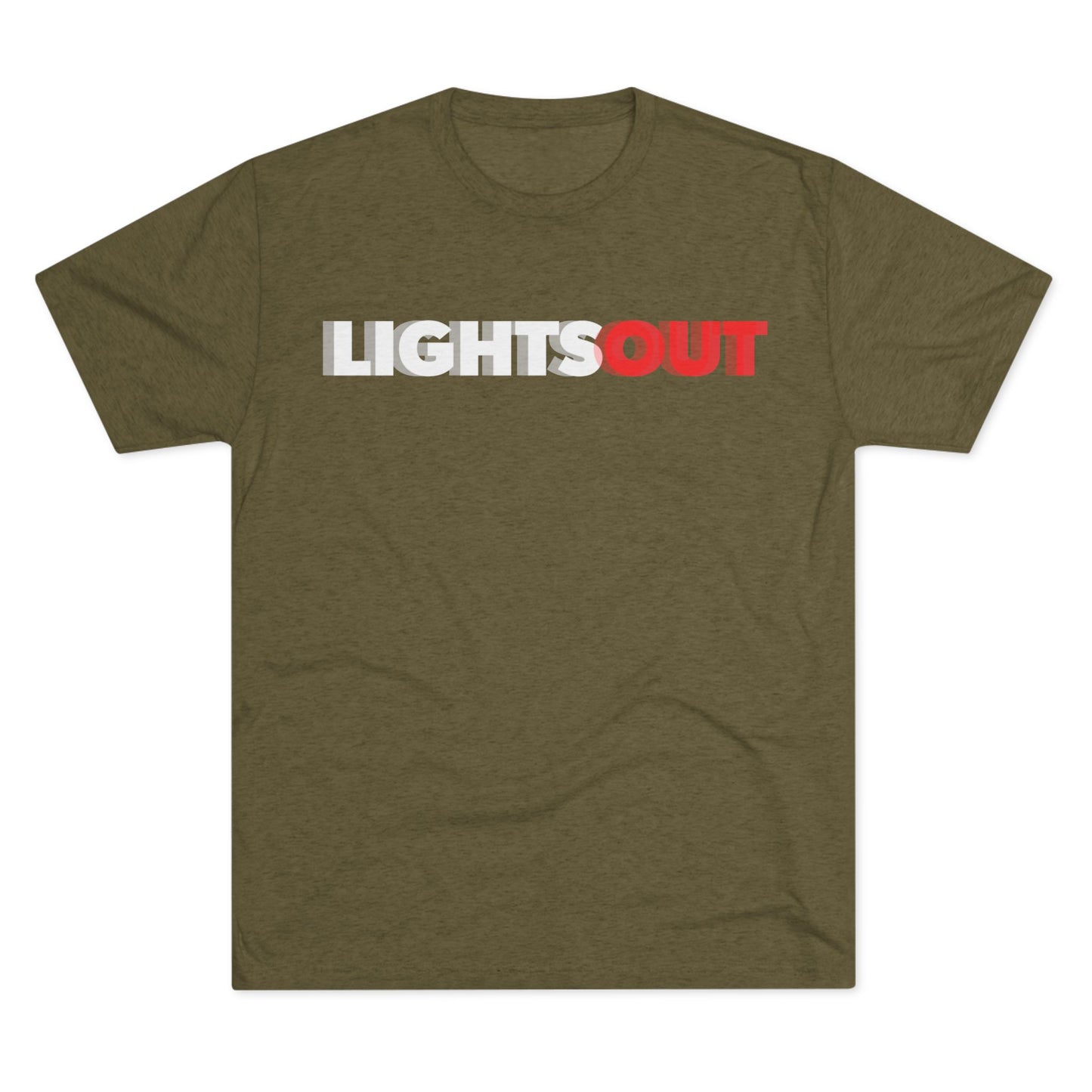 Lights Out Crew Tee (Seeing Double) — Retro Bold Logo T-Shirt