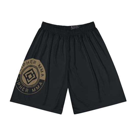 Cipher MMA Men's Athletic Shorts — Black Performance Training Shorts