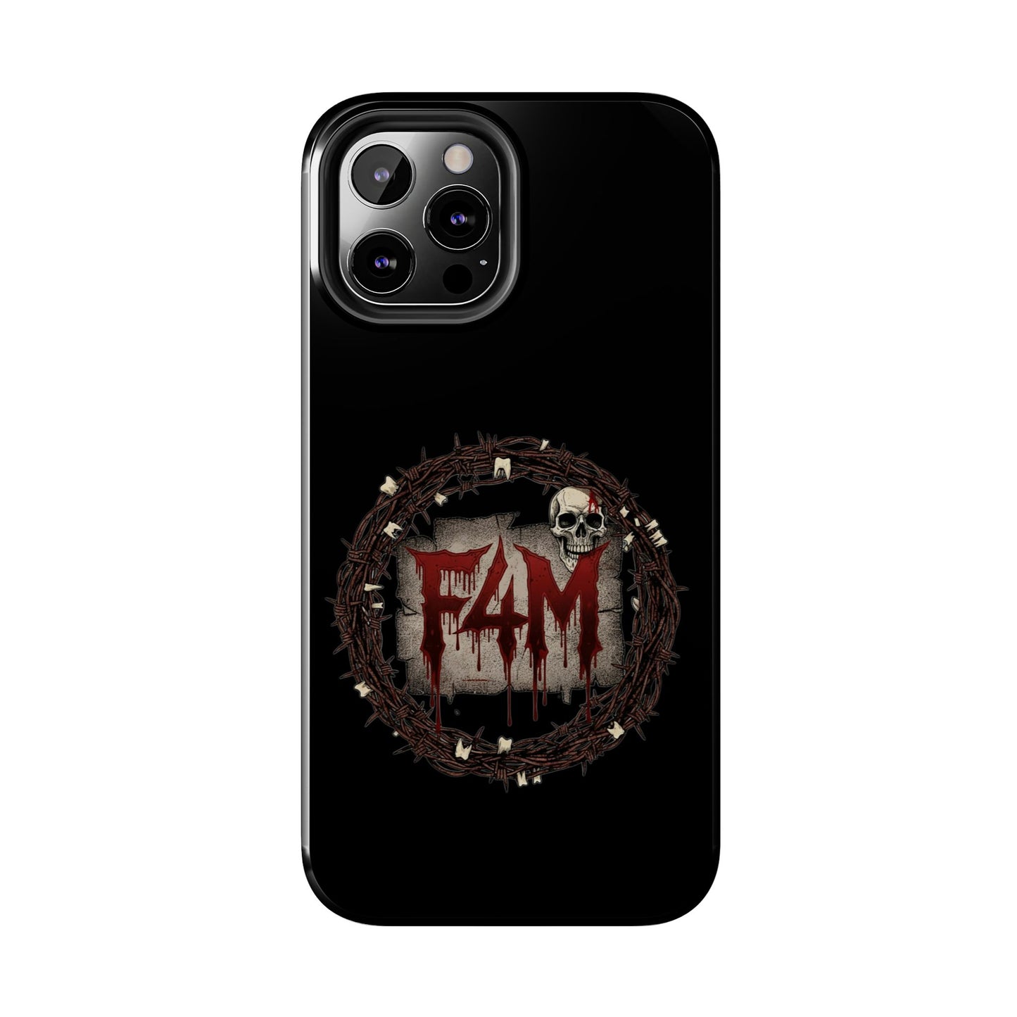 Skull Wreath "F4M" Tough Phone Case (I-Phone or Samsung) — Gothic Horror Protective Cover