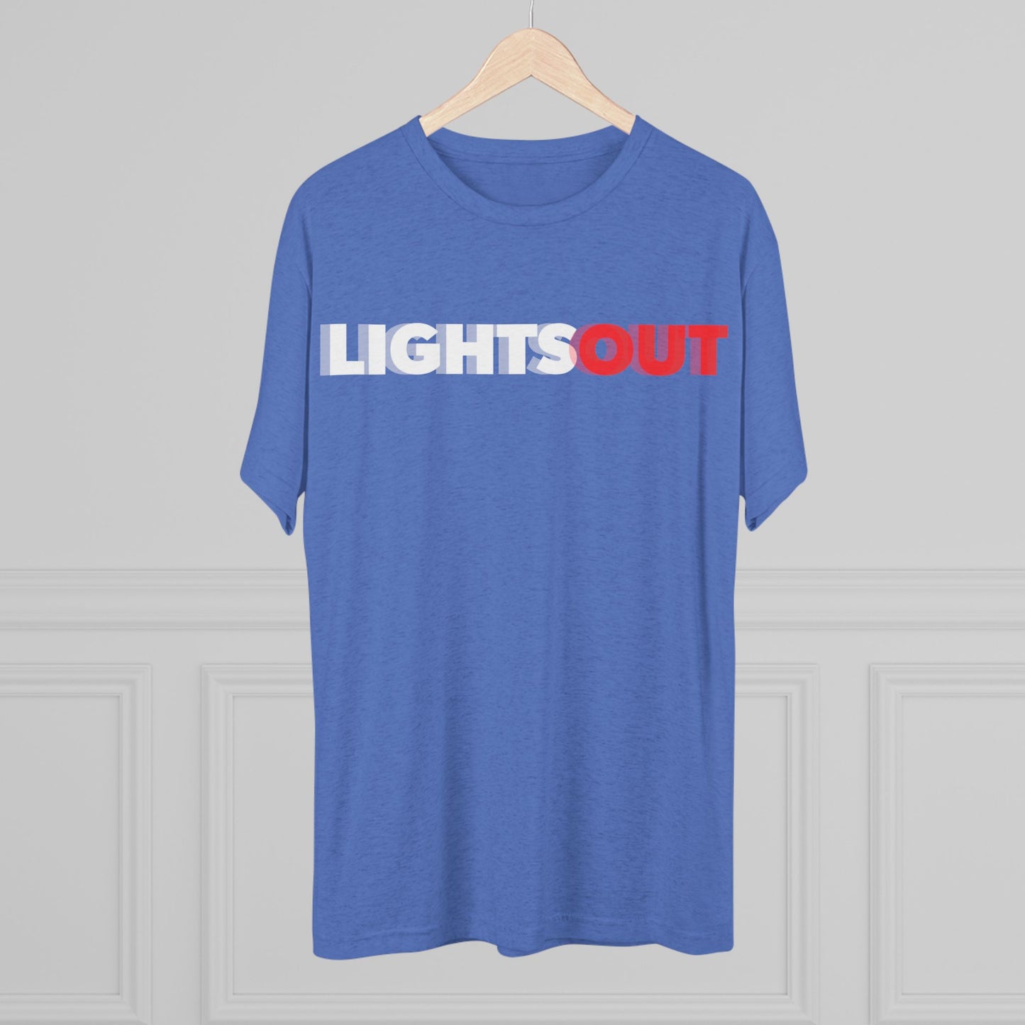 Lights Out Crew Tee (Seeing Double) — Retro Bold Logo T-Shirt