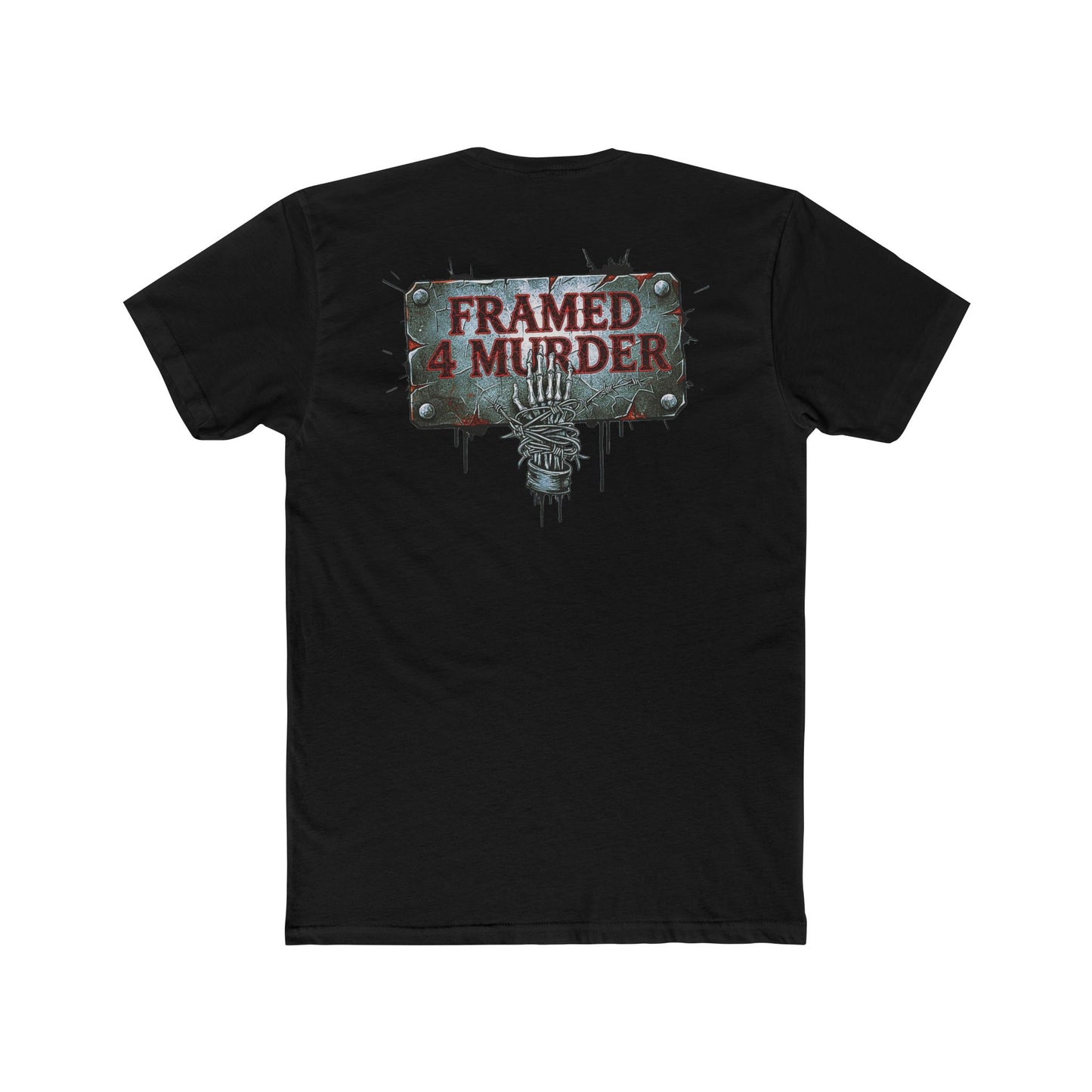 Framed 4 Murder Graphic Tee — F4M Band Logo Horror Rock Shirt