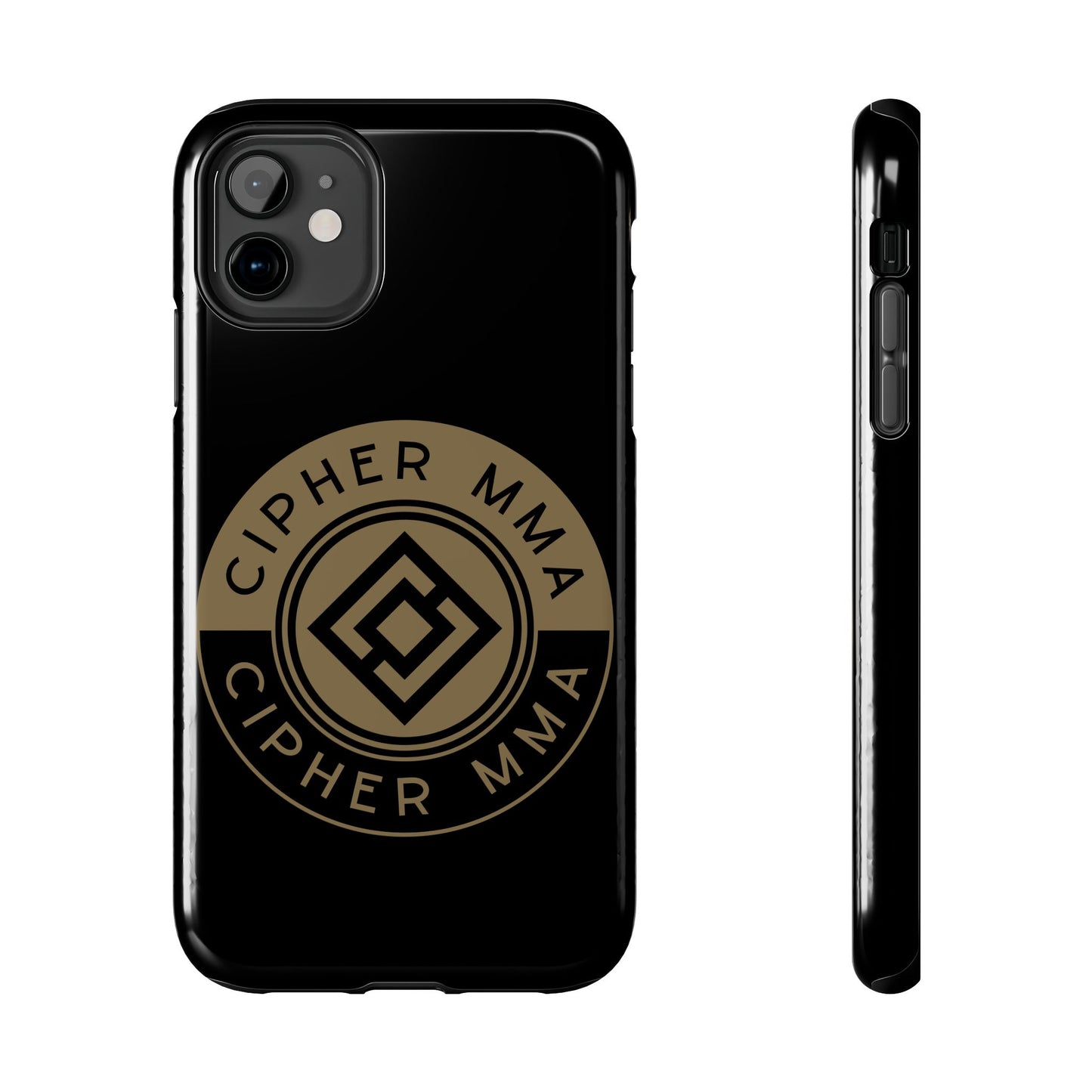 Cipher MMA Tough Phone Case — Black Protective Phone Cover with Gold Logo