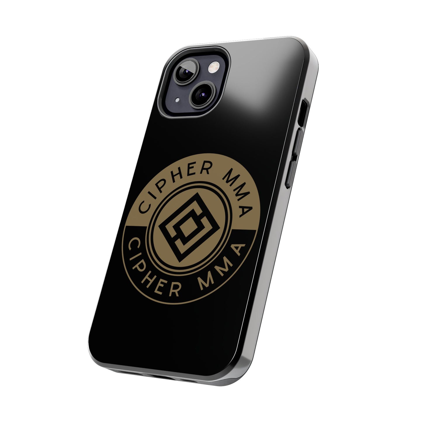 Cipher MMA Tough Phone Case — Black Protective Phone Cover with Gold Logo