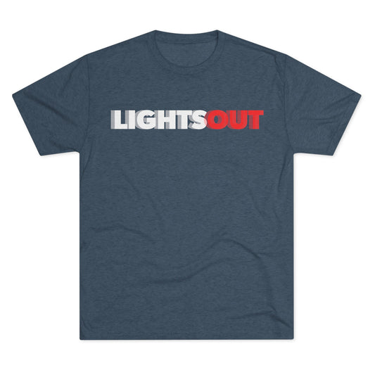 Lights Out Crew Tee (Seeing Double) — Retro Bold Logo T-Shirt