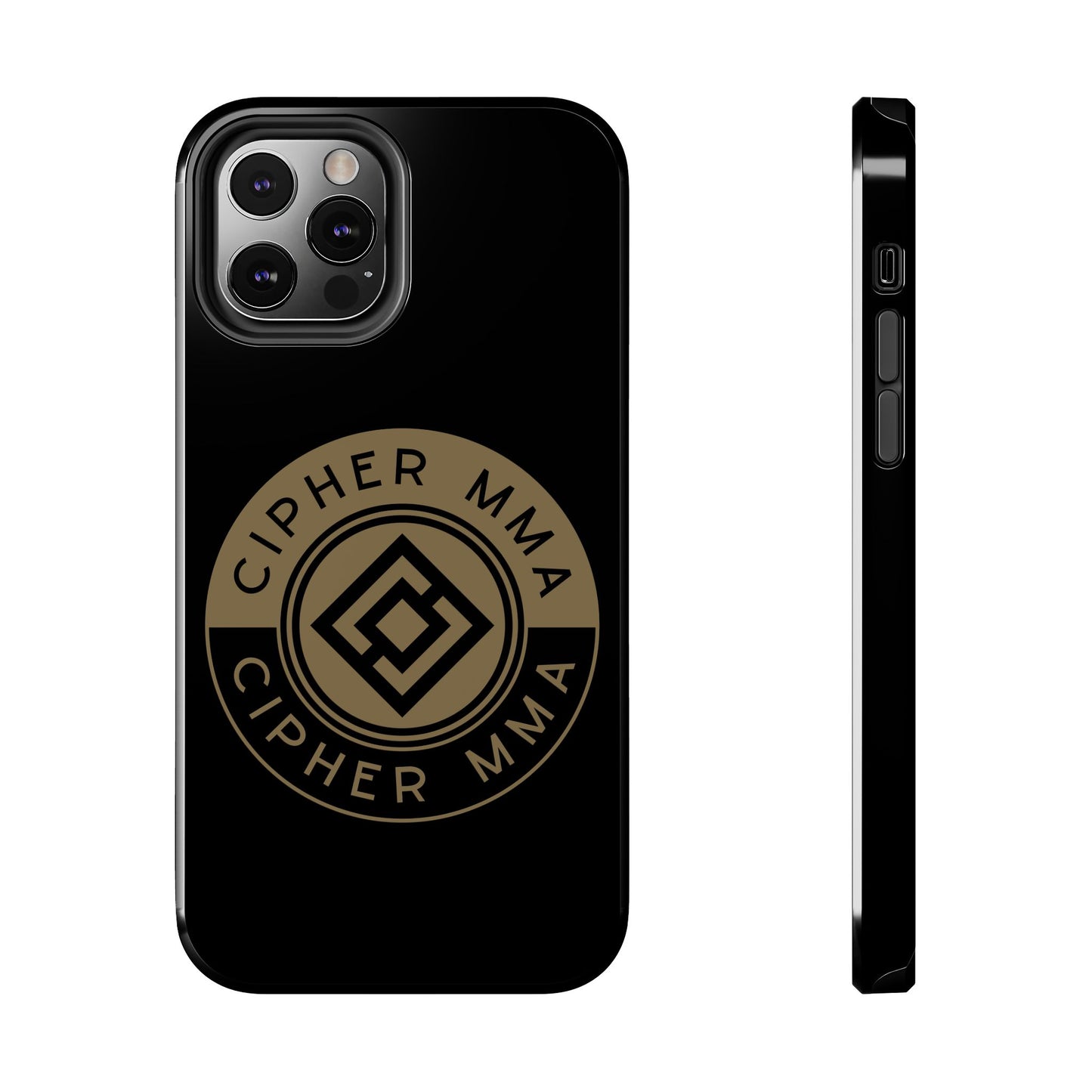 Cipher MMA Tough Phone Case — Black Protective Phone Cover with Gold Logo