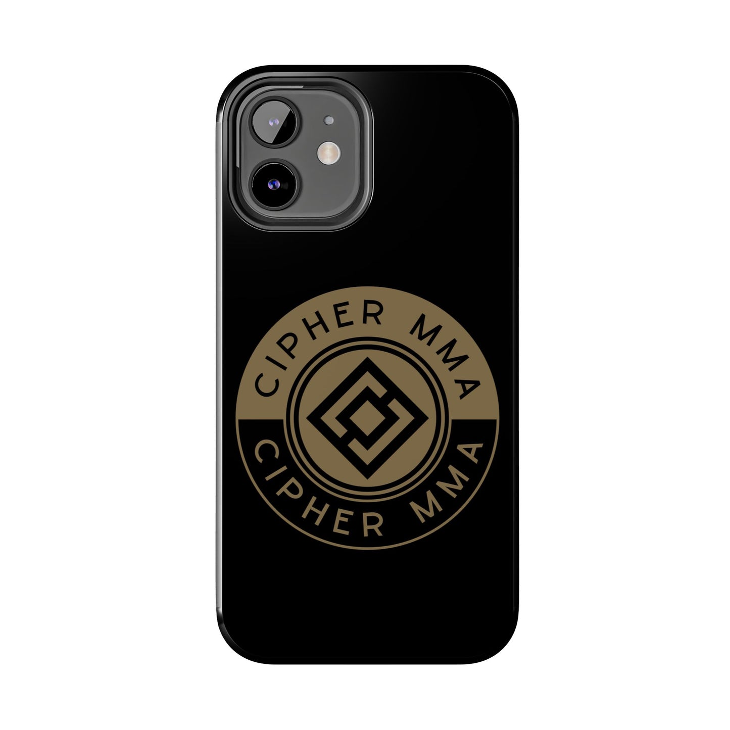 Cipher MMA Tough Phone Case — Black Protective Phone Cover with Gold Logo