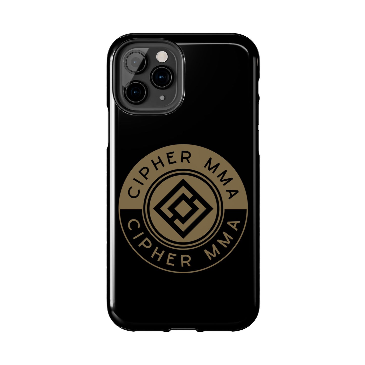 Cipher MMA Tough Phone Case — Black Protective Phone Cover with Gold Logo
