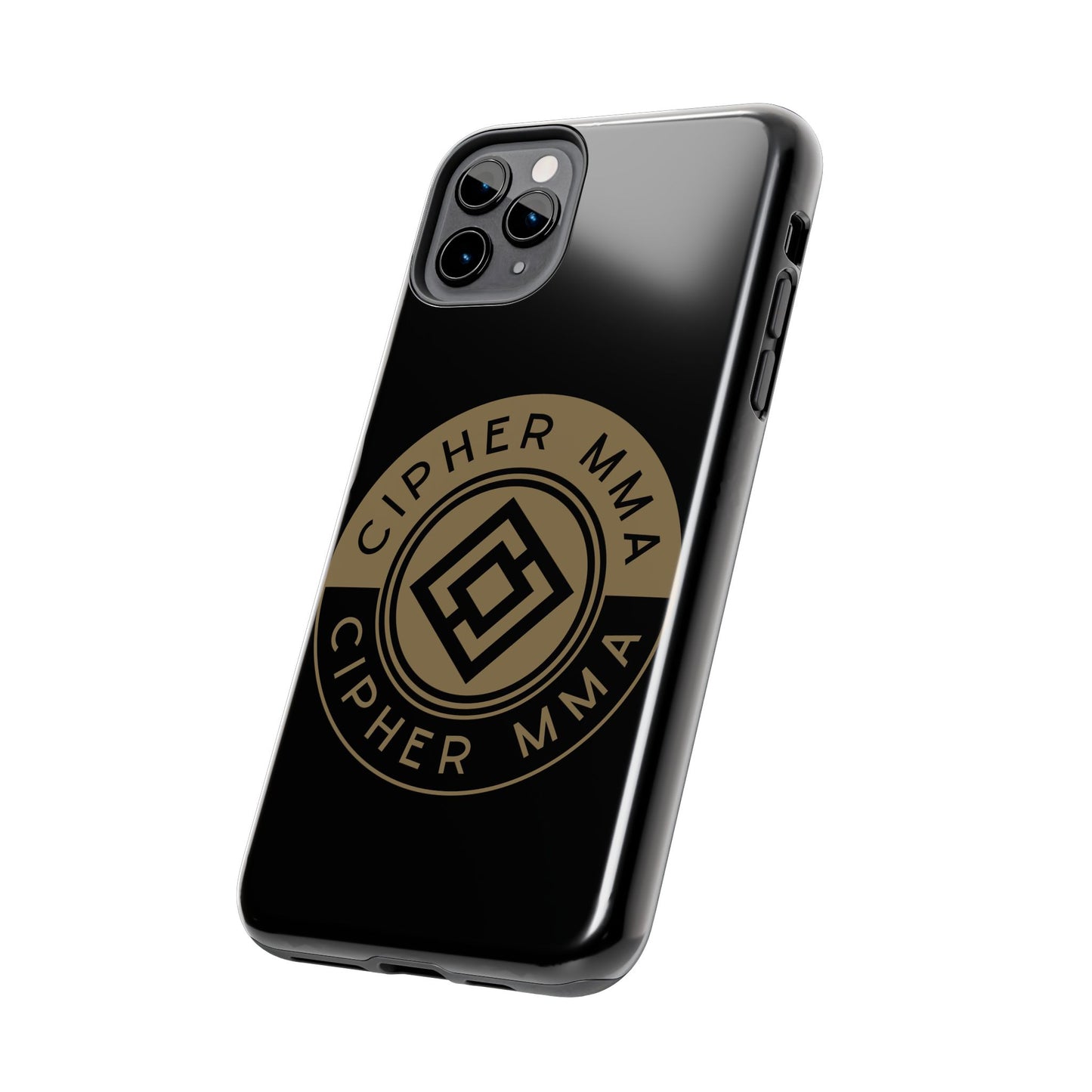 Cipher MMA Tough Phone Case — Black Protective Phone Cover with Gold Logo