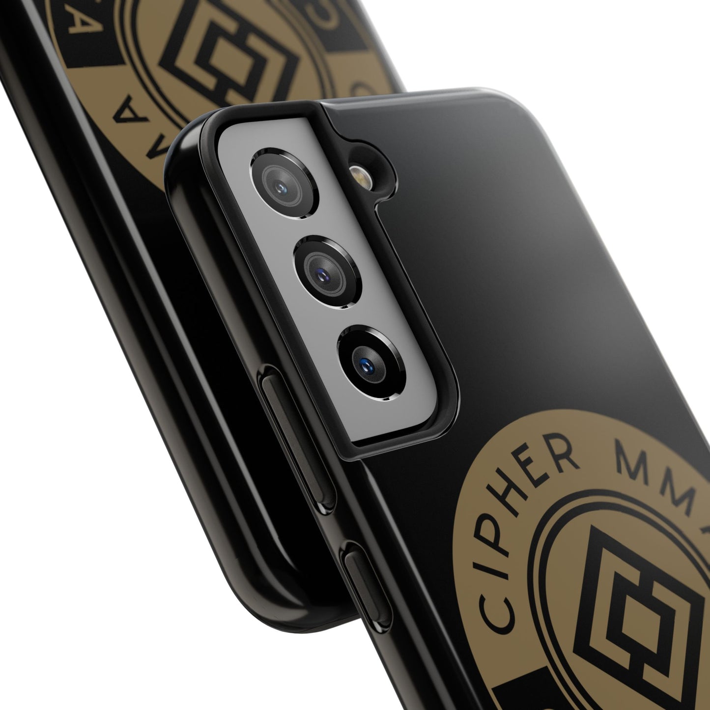 Cipher MMA Tough Phone Case — Black Protective Phone Cover with Gold Logo