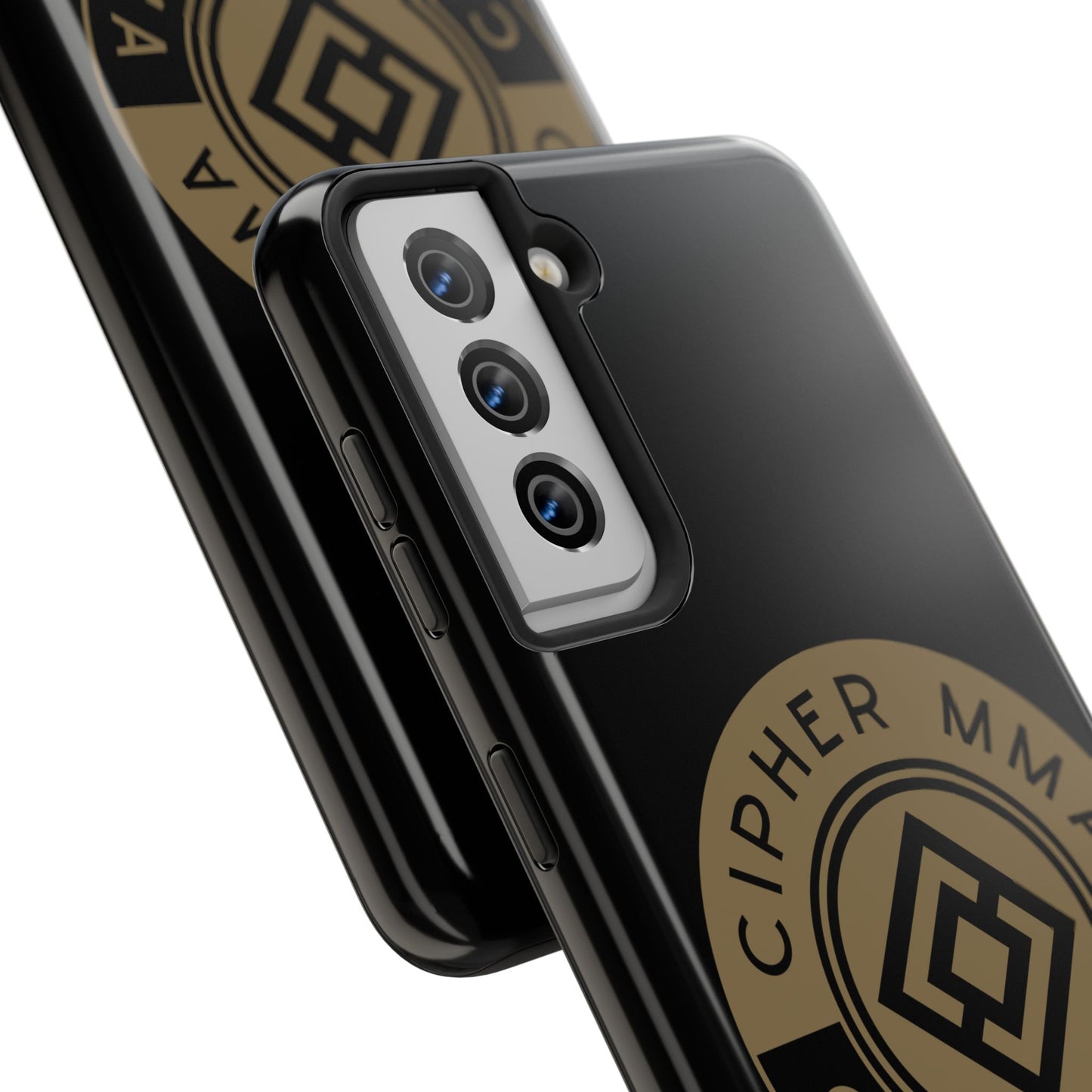 Cipher MMA Tough Phone Case — Black Protective Phone Cover with Gold Logo