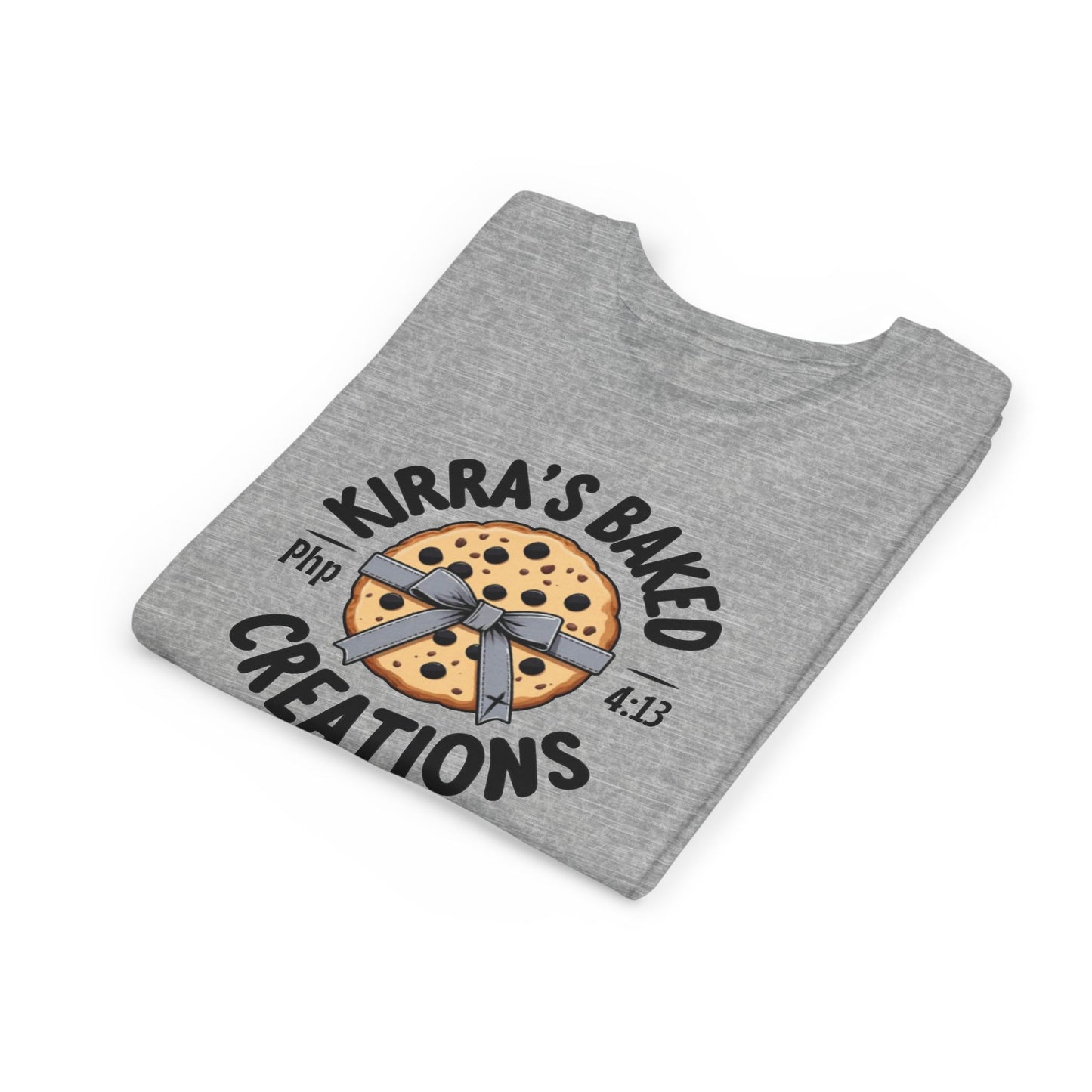Kids Cookie Baker Logo Tee — "Kirra's Baked Creations" Youth Short Sleeve Shirt