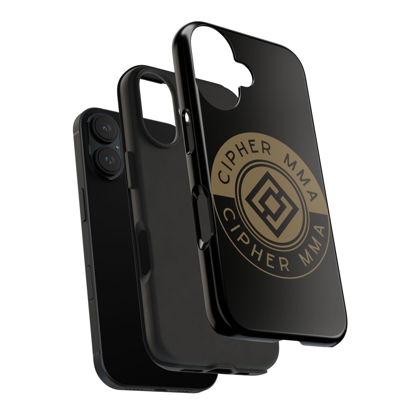 Cipher MMA Tough Phone Case — Black Protective Phone Cover with Gold Logo