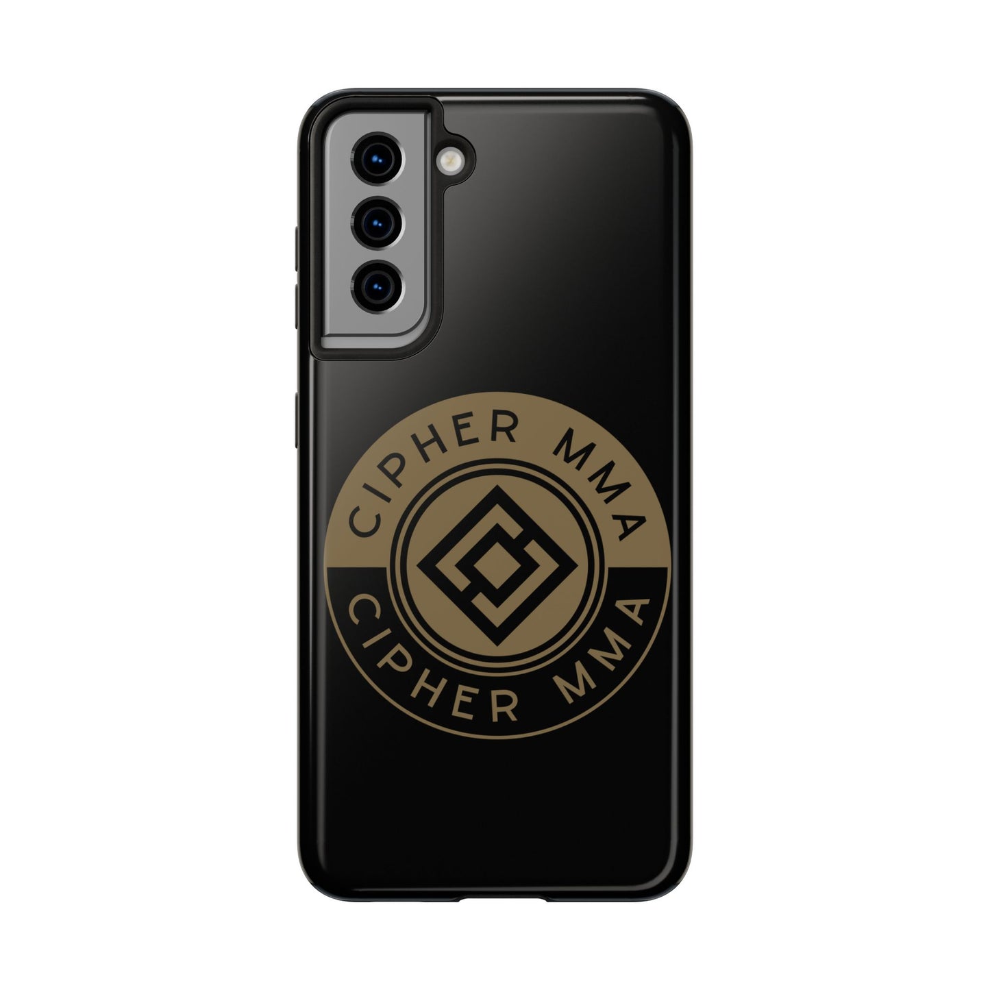 Cipher MMA Tough Phone Case — Black Protective Phone Cover with Gold Logo