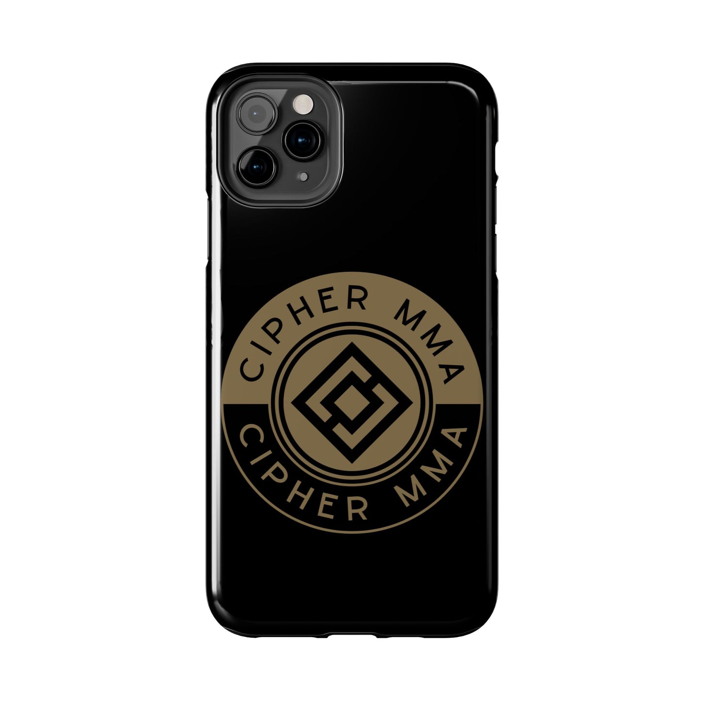 Cipher MMA Tough Phone Case — Black Protective Phone Cover with Gold Logo