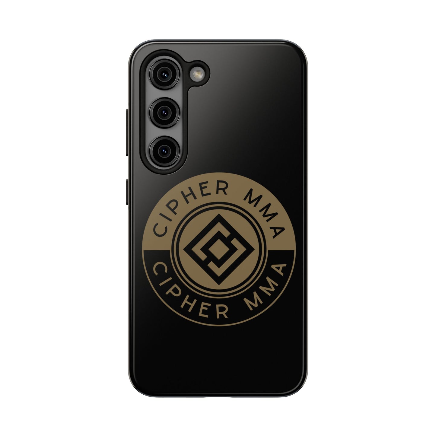 Cipher MMA Tough Phone Case — Black Protective Phone Cover with Gold Logo