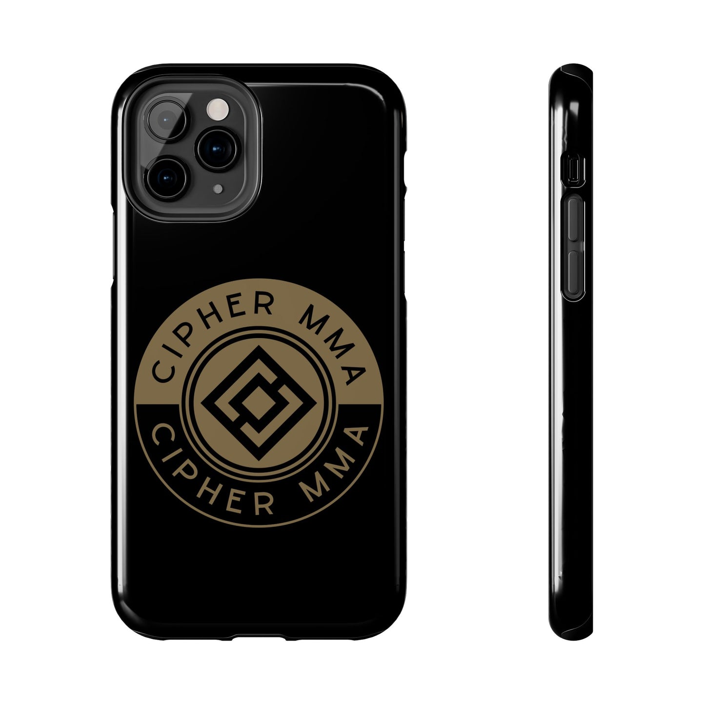 Cipher MMA Tough Phone Case — Black Protective Phone Cover with Gold Logo