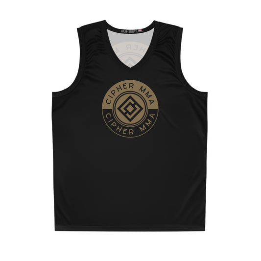 Cipher MMA Logo Basketball Jersey — Black Performance Tank