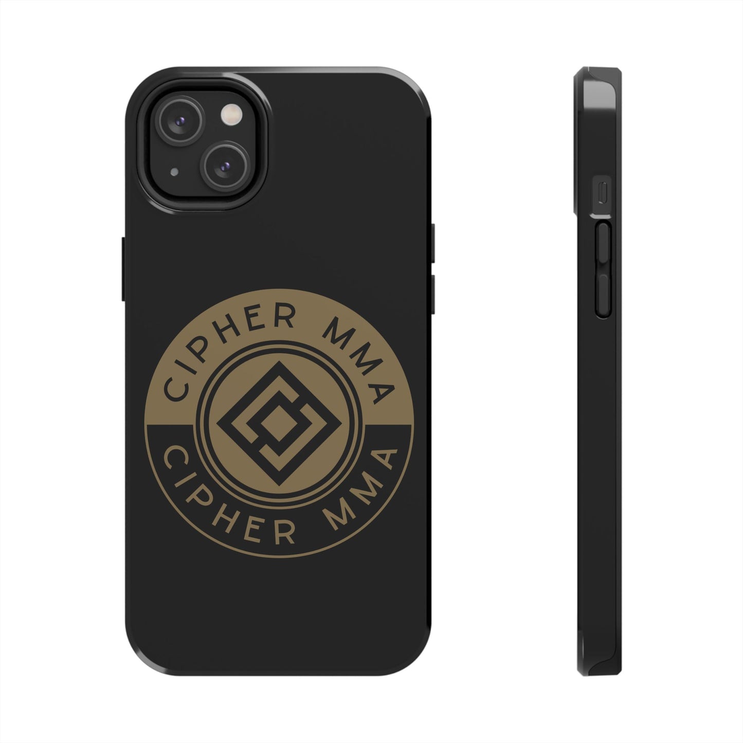 Cipher MMA Tough Phone Case — Black Protective Phone Cover with Gold Logo