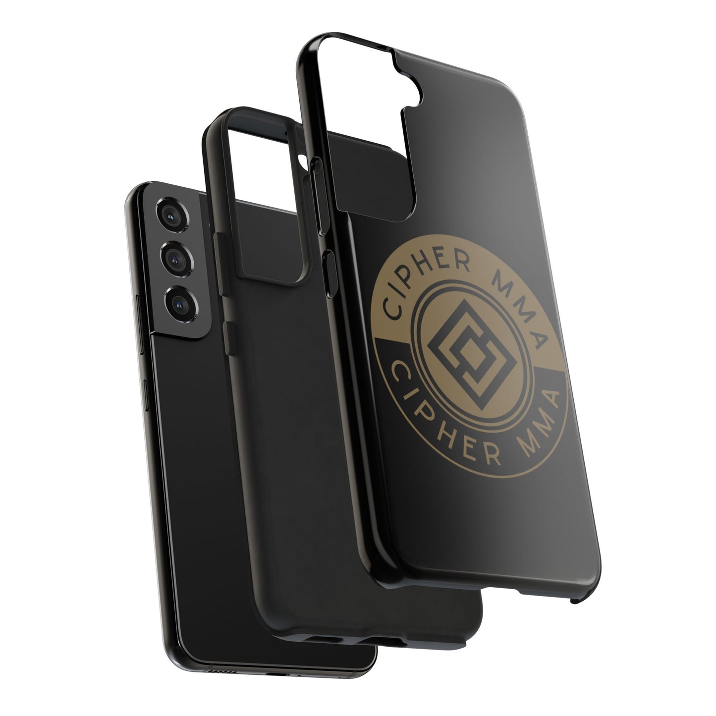 Cipher MMA Tough Phone Case — Black Protective Phone Cover with Gold Logo