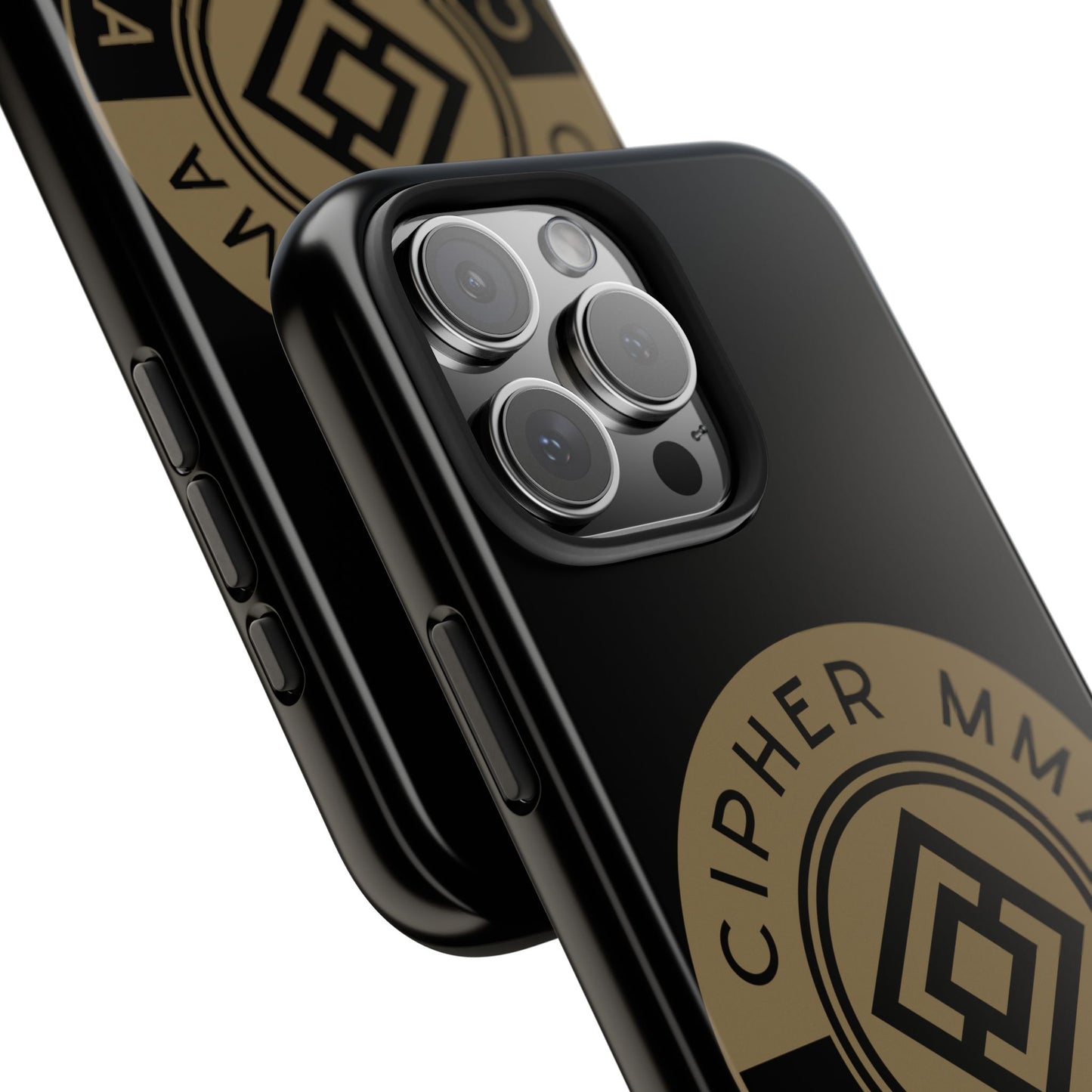 Cipher MMA Tough Phone Case — Black Protective Phone Cover with Gold Logo