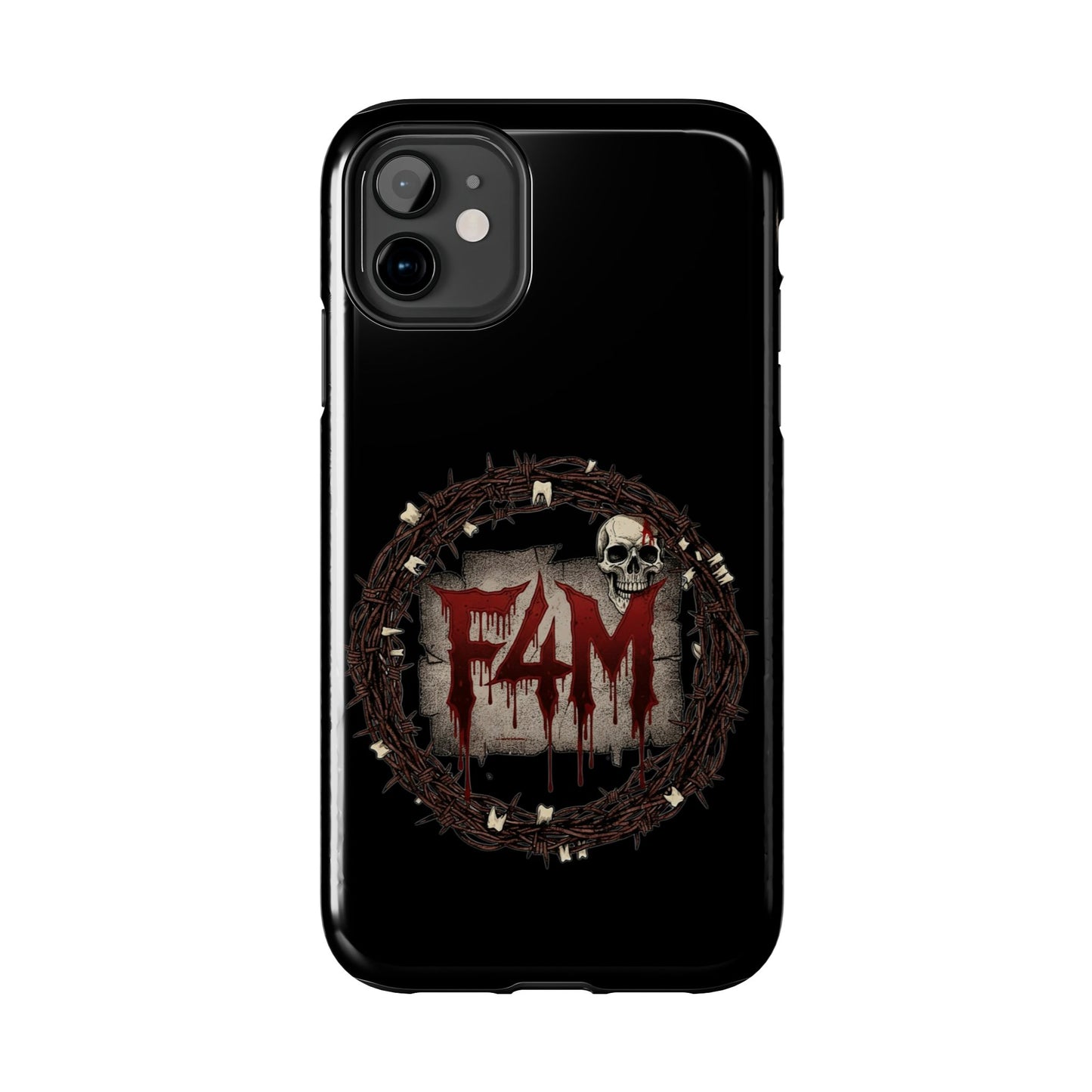 Skull Wreath "F4M" Tough Phone Case (I-Phone or Samsung) — Gothic Horror Protective Cover