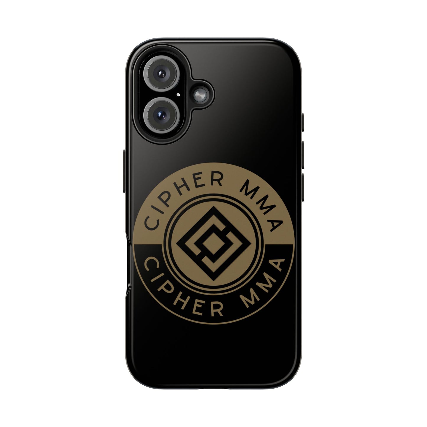 Cipher MMA Tough Phone Case — Black Protective Phone Cover with Gold Logo