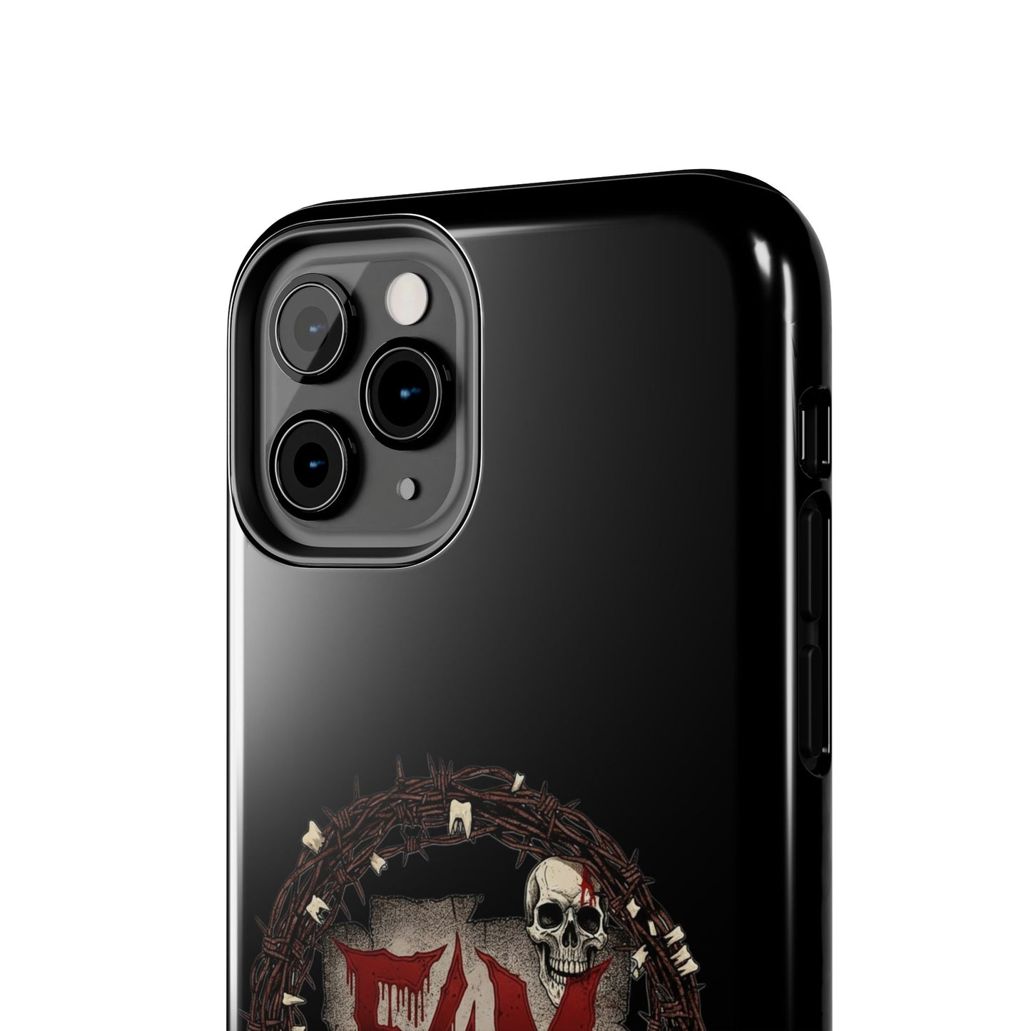Skull Wreath "F4M" Tough Phone Case (I-Phone or Samsung) — Gothic Horror Protective Cover