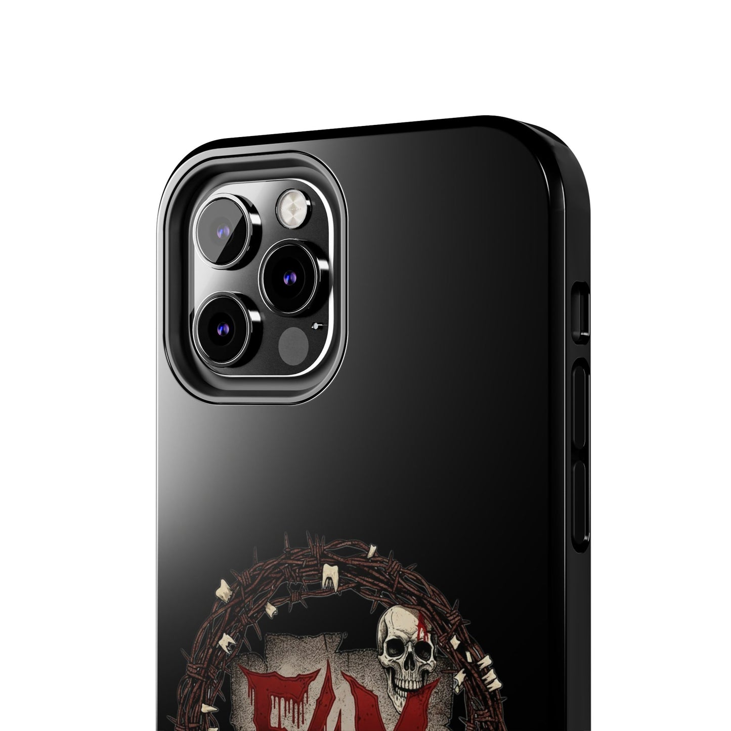 Skull Wreath "F4M" Tough Phone Case (I-Phone or Samsung) — Gothic Horror Protective Cover