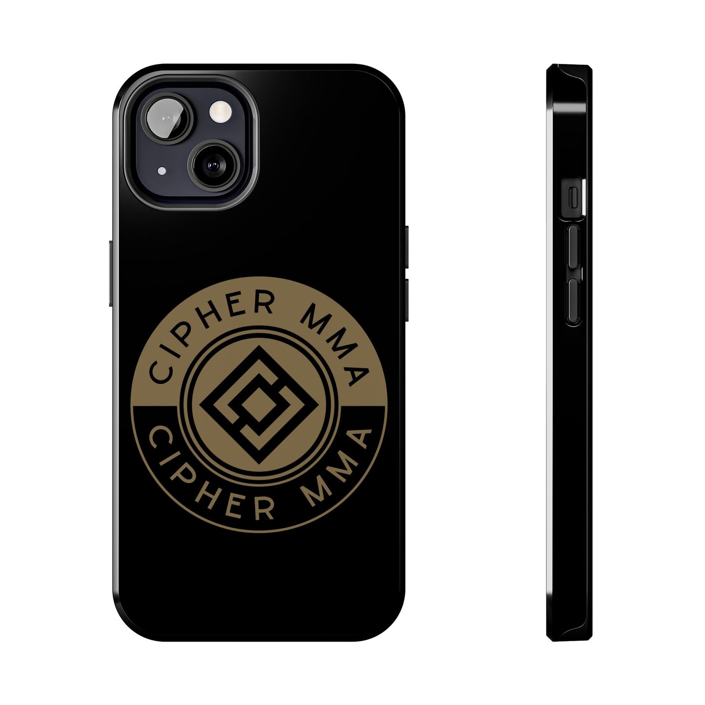 Cipher MMA Tough Phone Case — Black Protective Phone Cover with Gold Logo