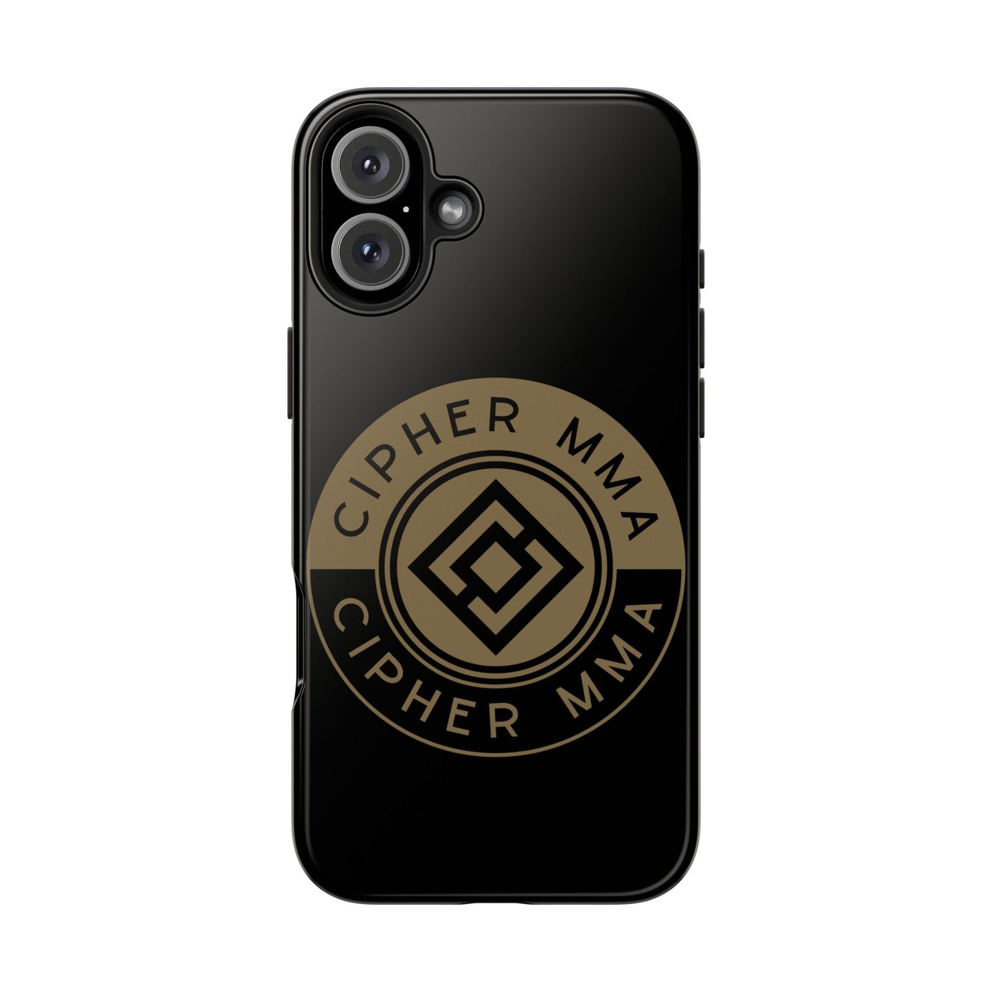 Cipher MMA Tough Phone Case — Black Protective Phone Cover with Gold Logo