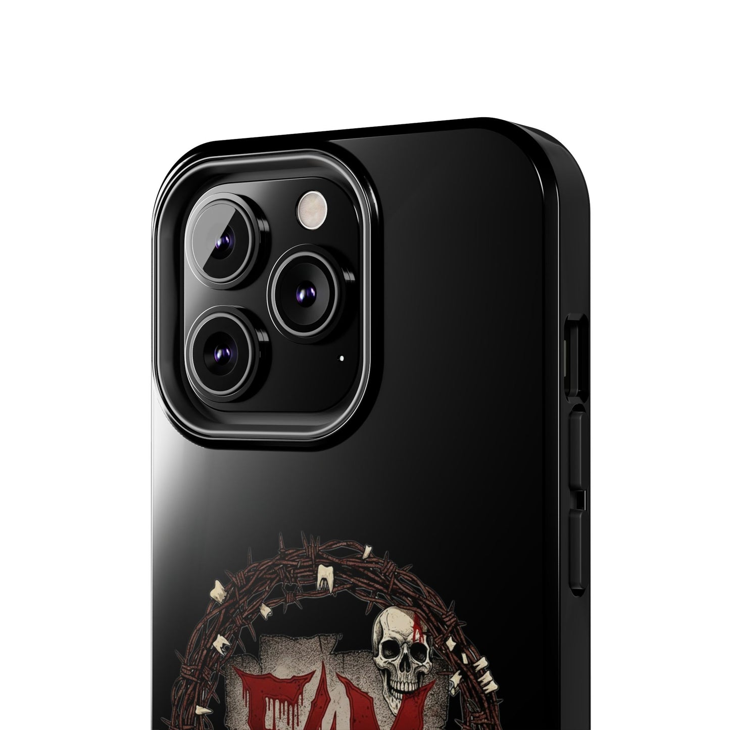 Skull Wreath "F4M" Tough Phone Case (I-Phone or Samsung) — Gothic Horror Protective Cover