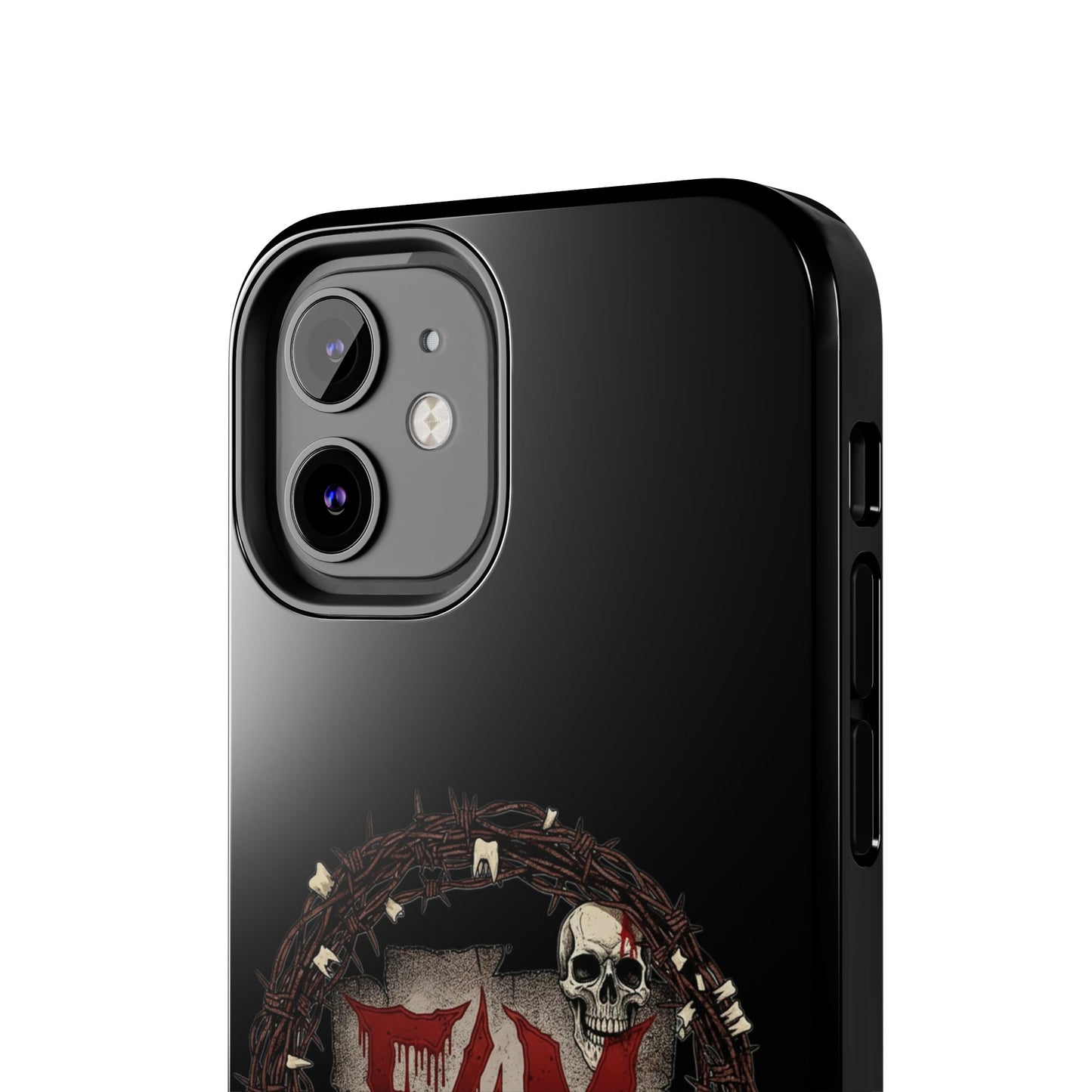 Skull Wreath "F4M" Tough Phone Case (I-Phone or Samsung) — Gothic Horror Protective Cover